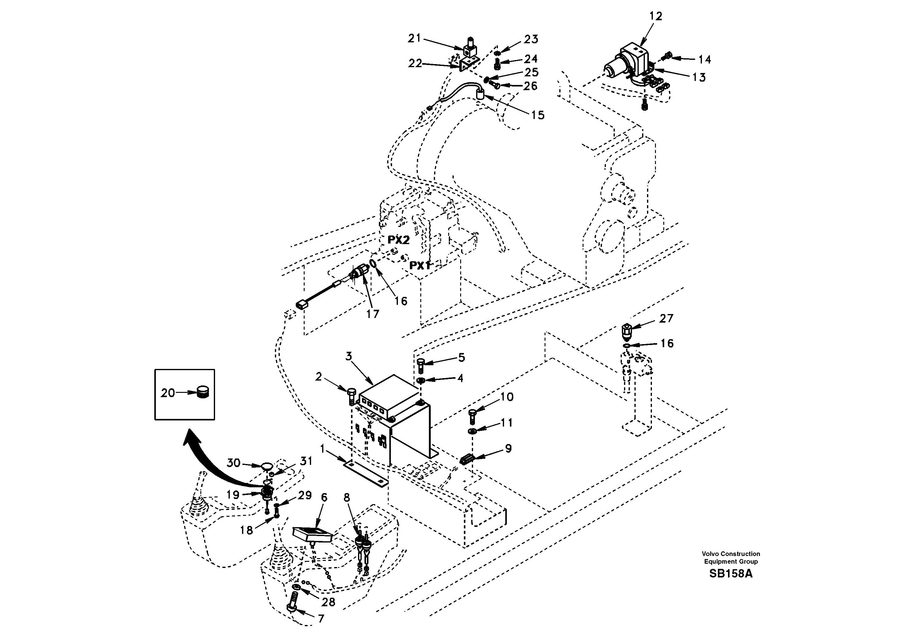 Схема запчастей Volvo EC240 - 101569 Automatic Speed control 