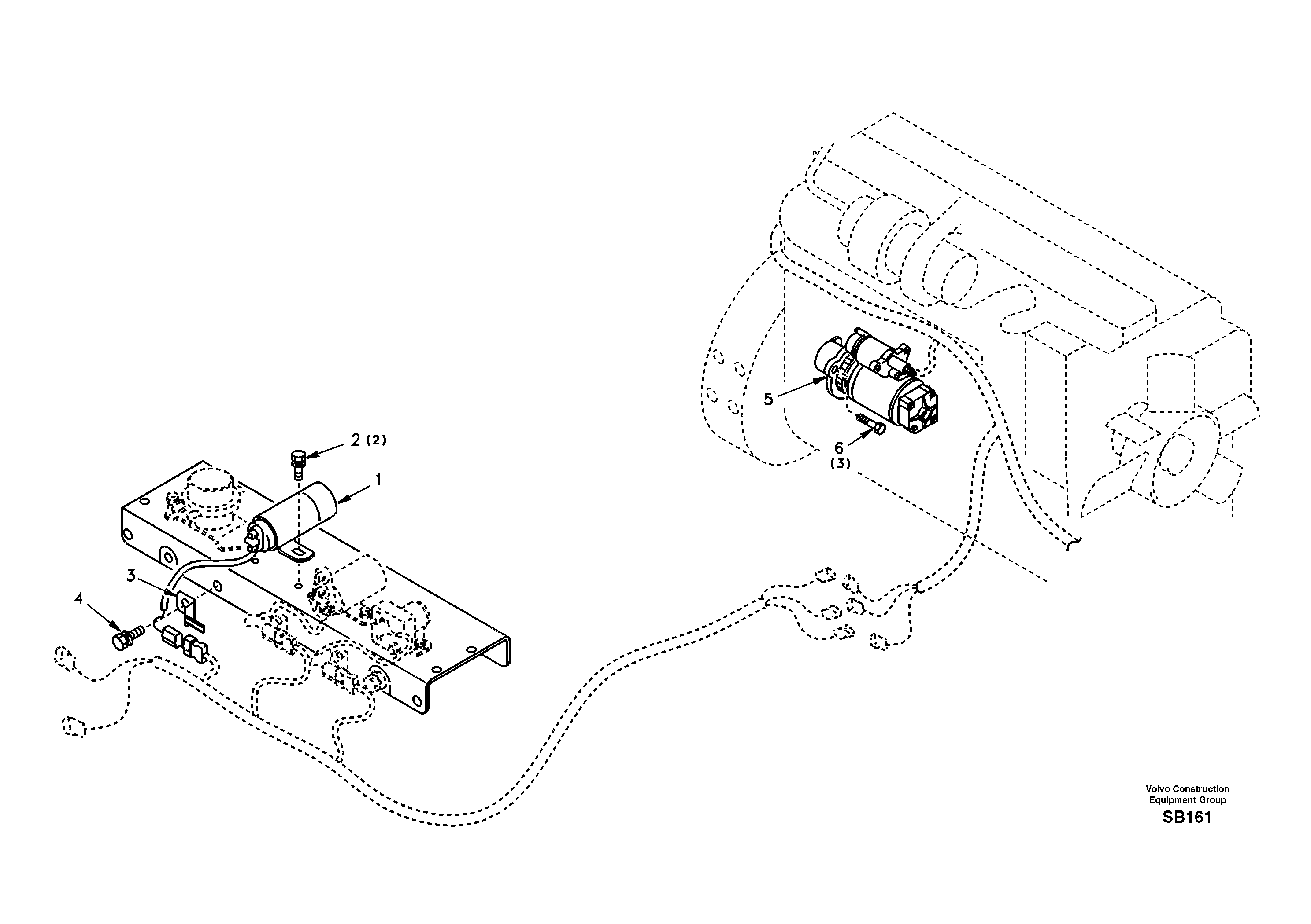 Схема запчастей Volvo EC240 - 18431 Starter motor, mounting 