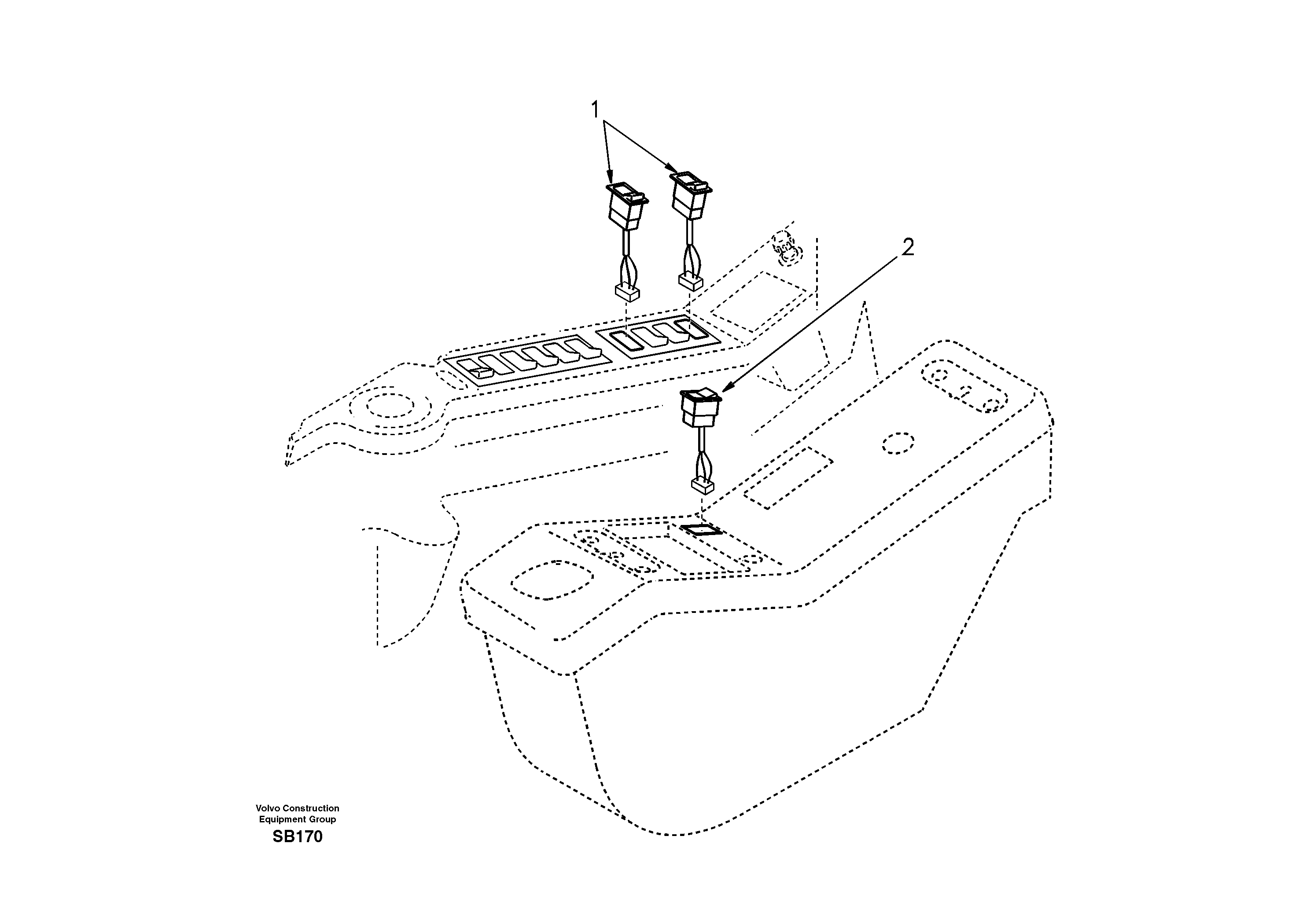 Схема запчастей Volvo EC240 - 17151 Switch, quickfit control 