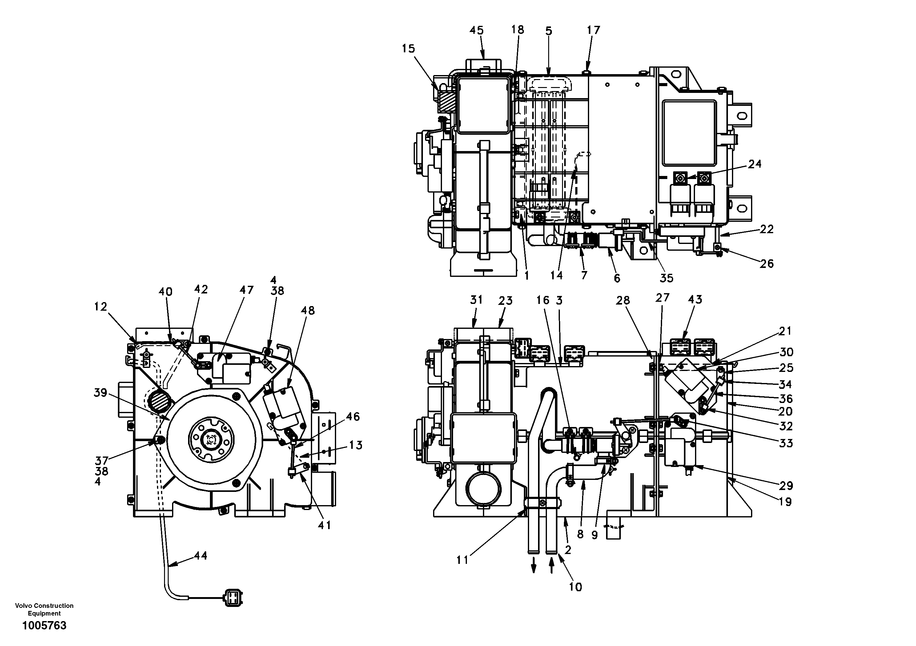 Схема запчастей Volvo EC240 - 11444 Heating unit 