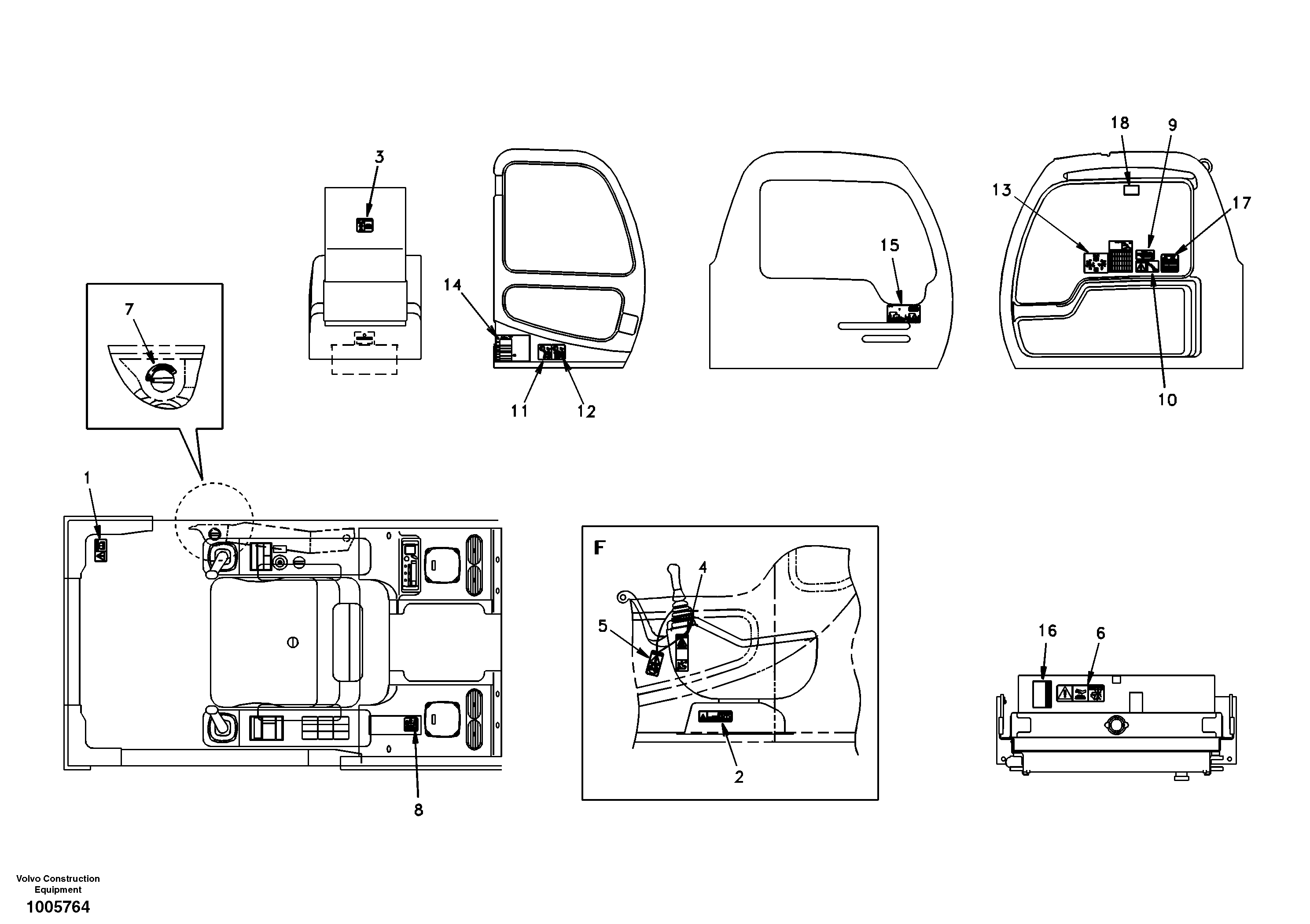 Схема запчастей Volvo EC240 - 10115 Decal, inner location 