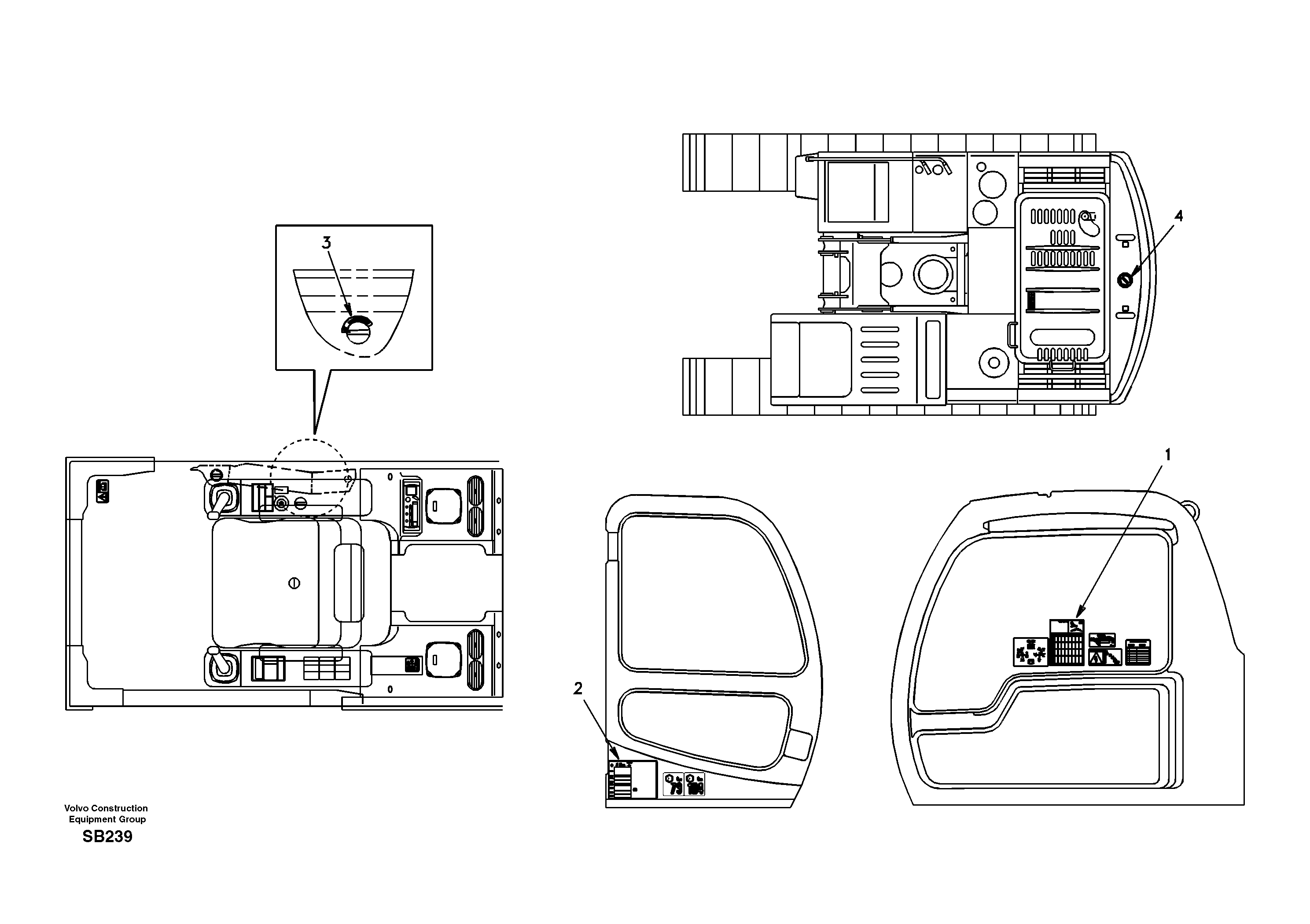 Схема запчастей Volvo EC240 - 33897 Decal, inner location 