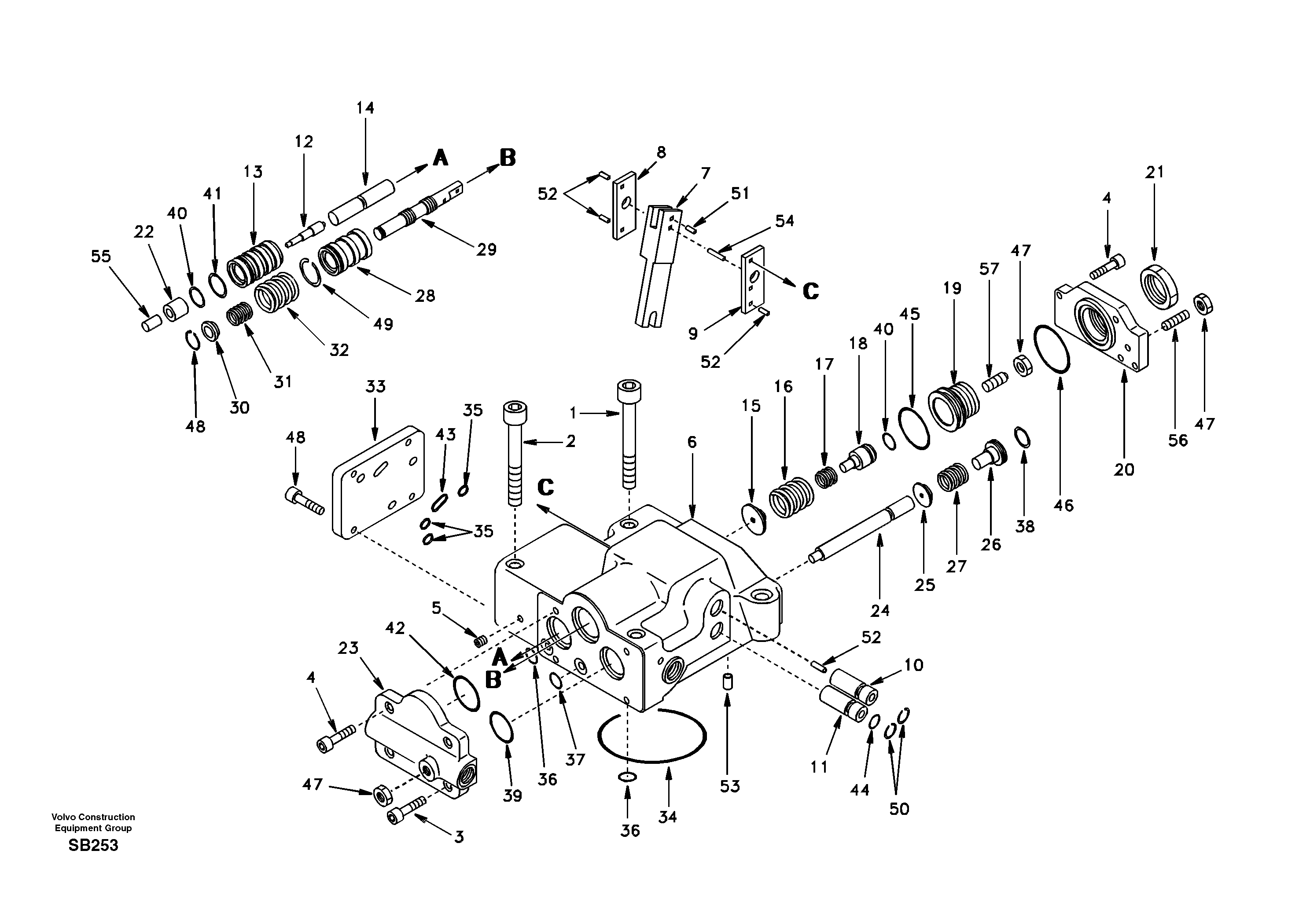 Схема запчастей Volvo EC240 - 33517 Regulator, hydraulic pump 