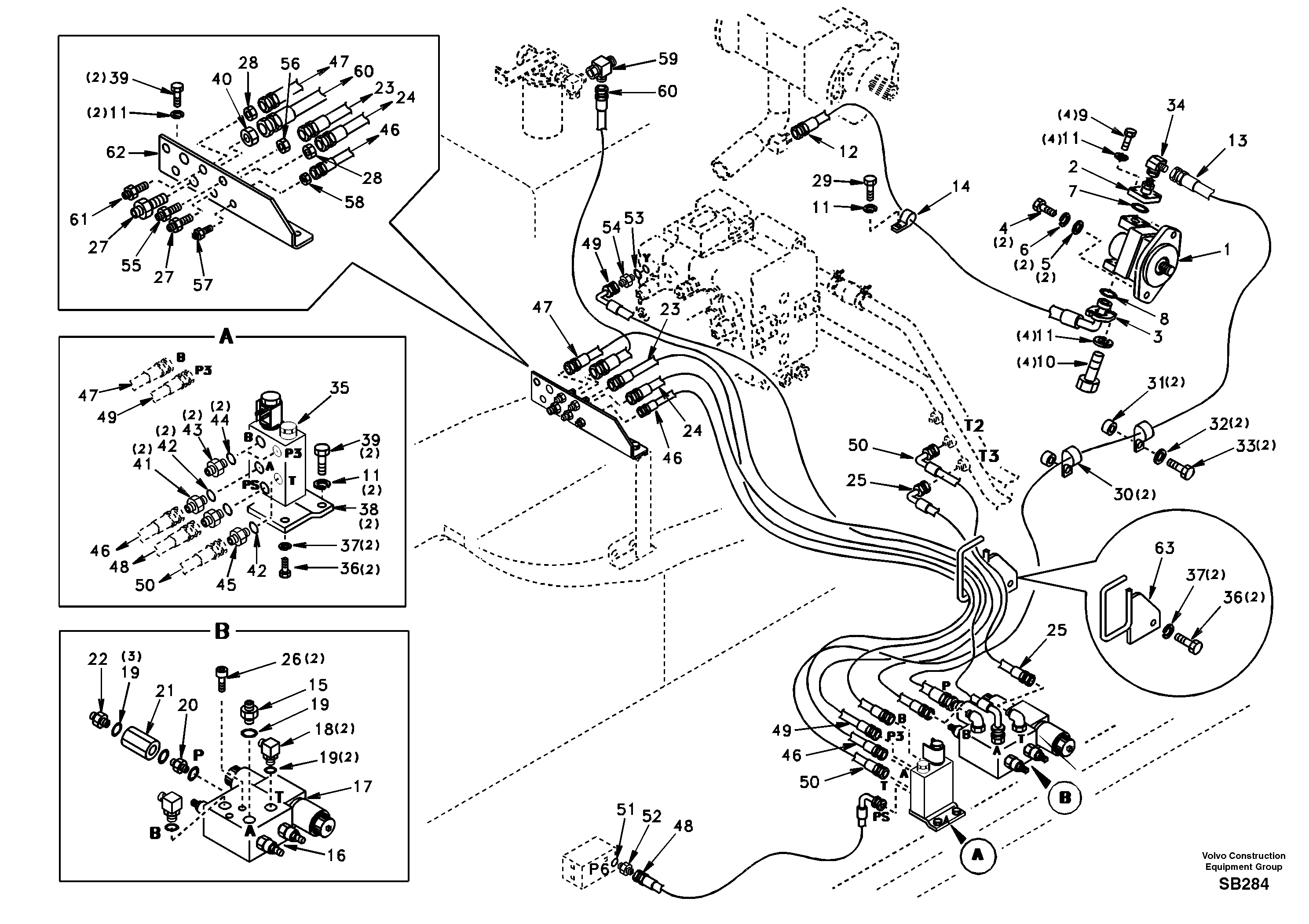 Схема запчастей Volvo EC240 - 9661 Quickfit and rotator hydraulic 