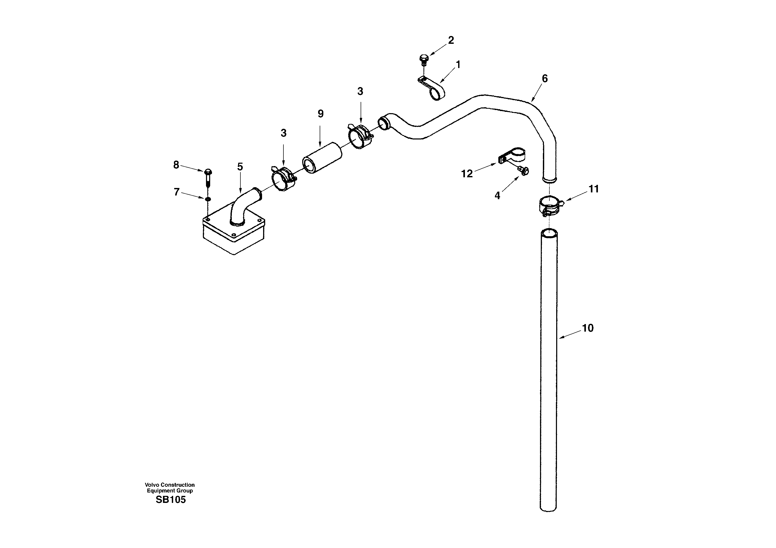 Схема запчастей Volvo EC240 - 37400 Crankcase ventilation 