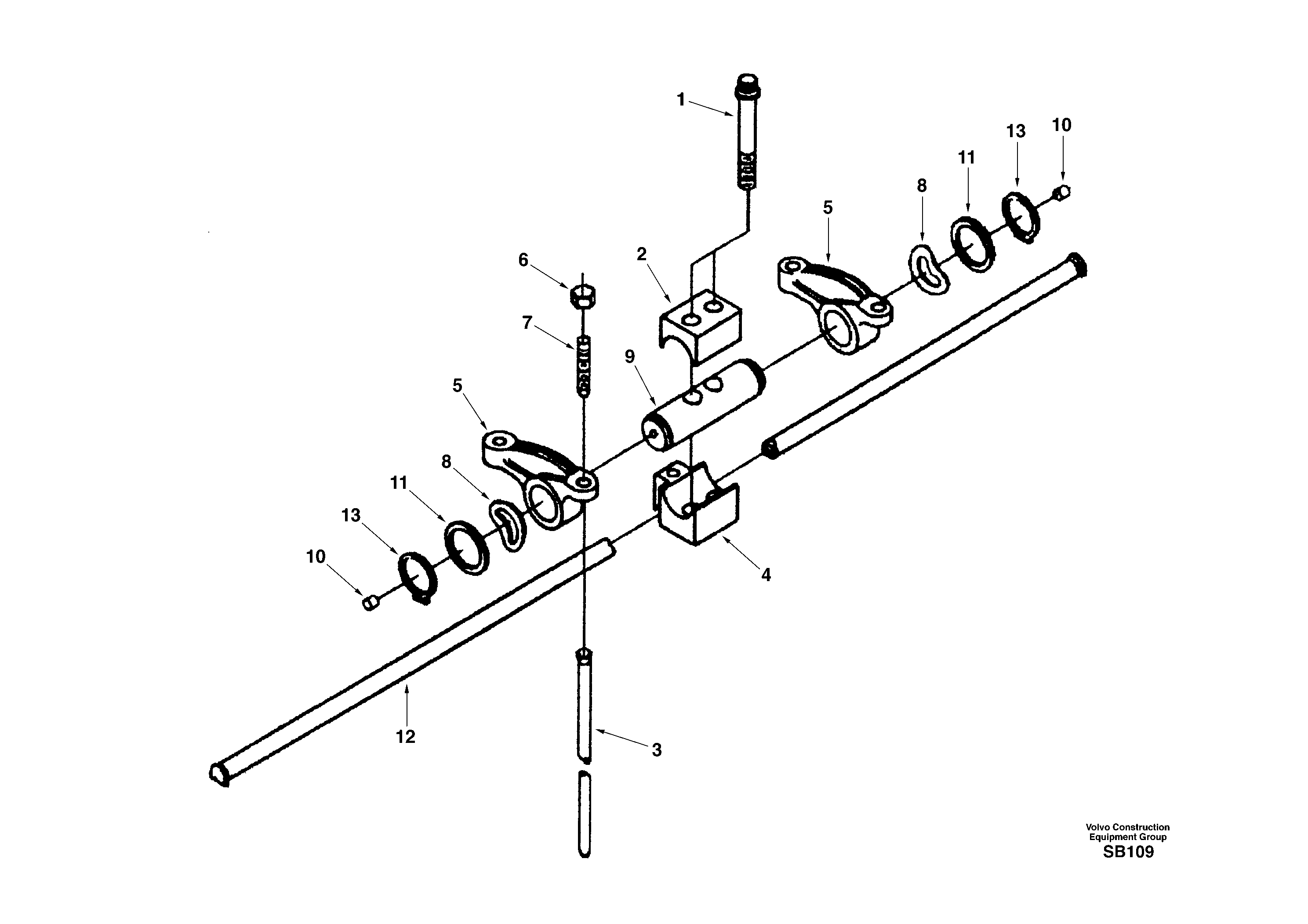 Схема запчастей Volvo EC240 - 17825 Коромысло клапанов 