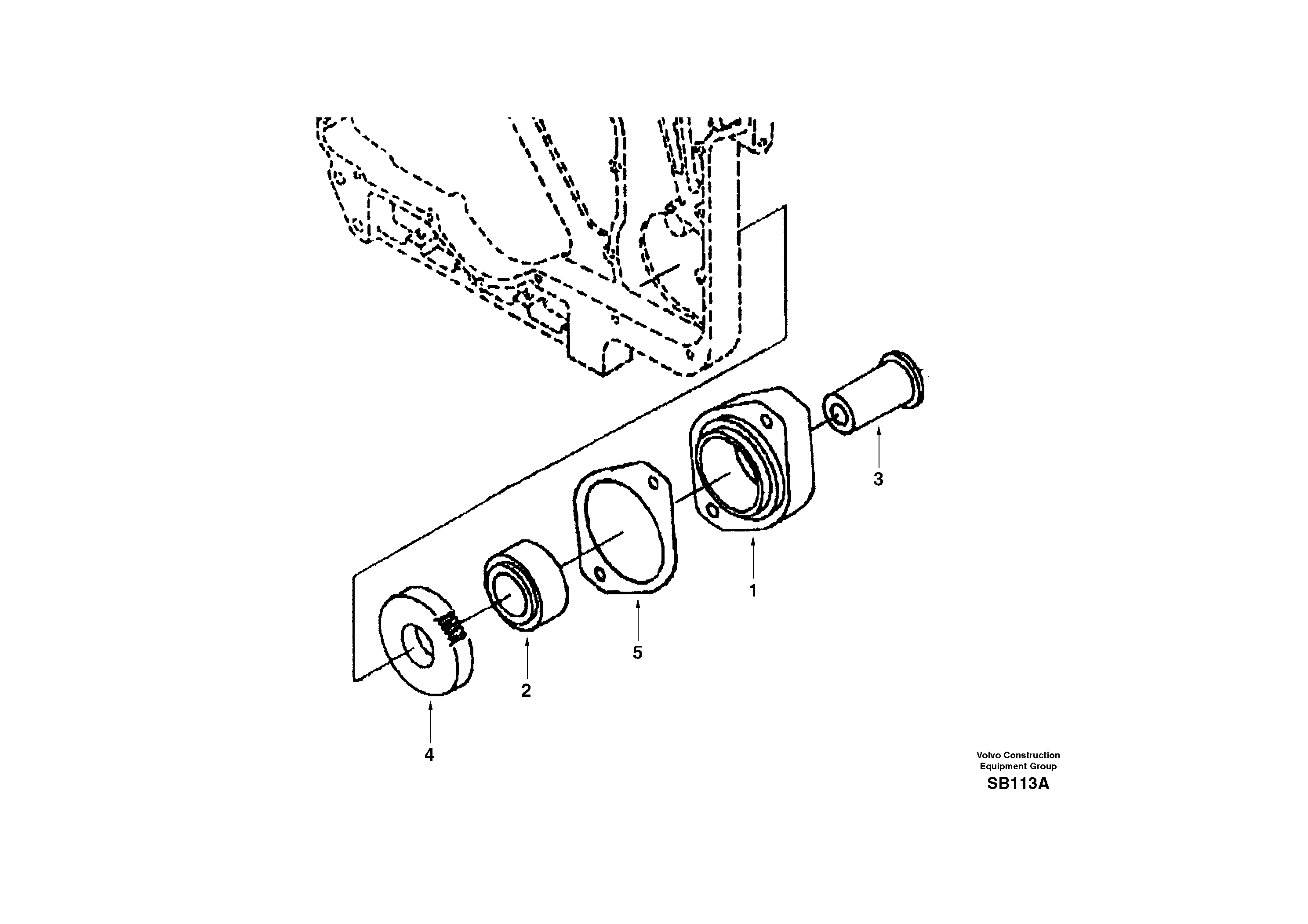 Схема запчастей Volvo EC240 - 17828 Pump drive power take-off 