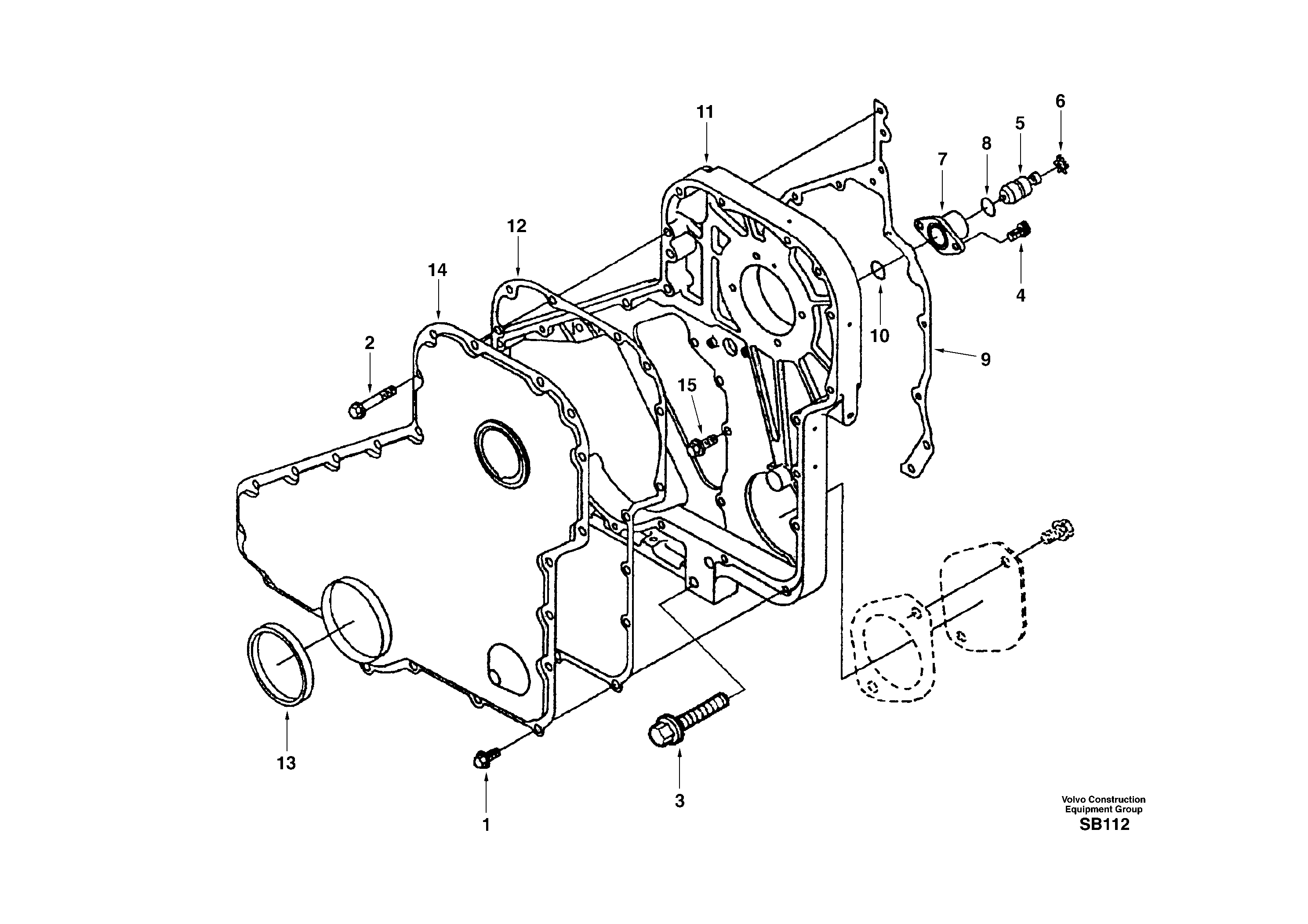 Схема запчастей Volvo EC240 - 33846 Timing gear casing 