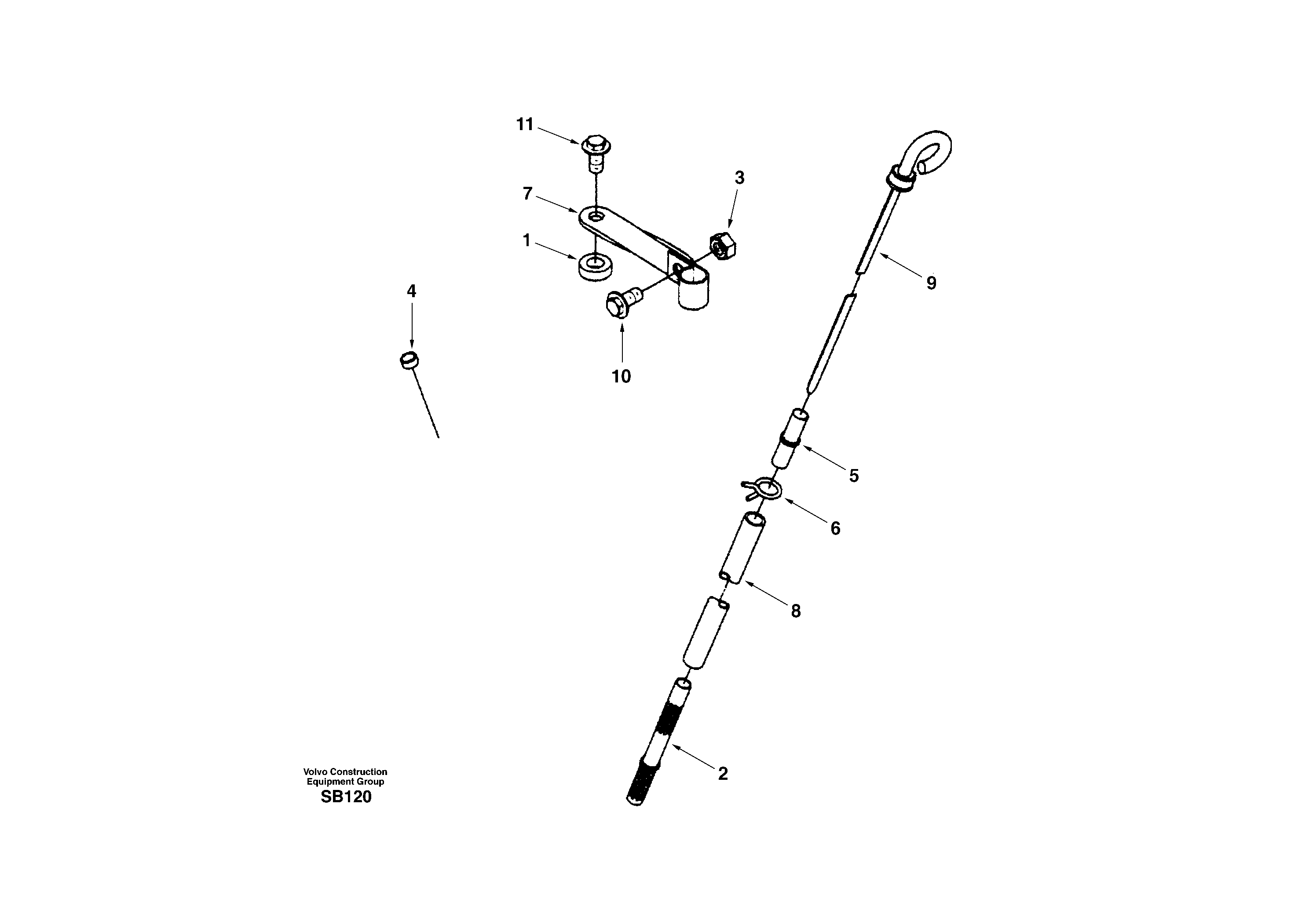 Схема запчастей Volvo EC240 - 17832 Oil dipstick 