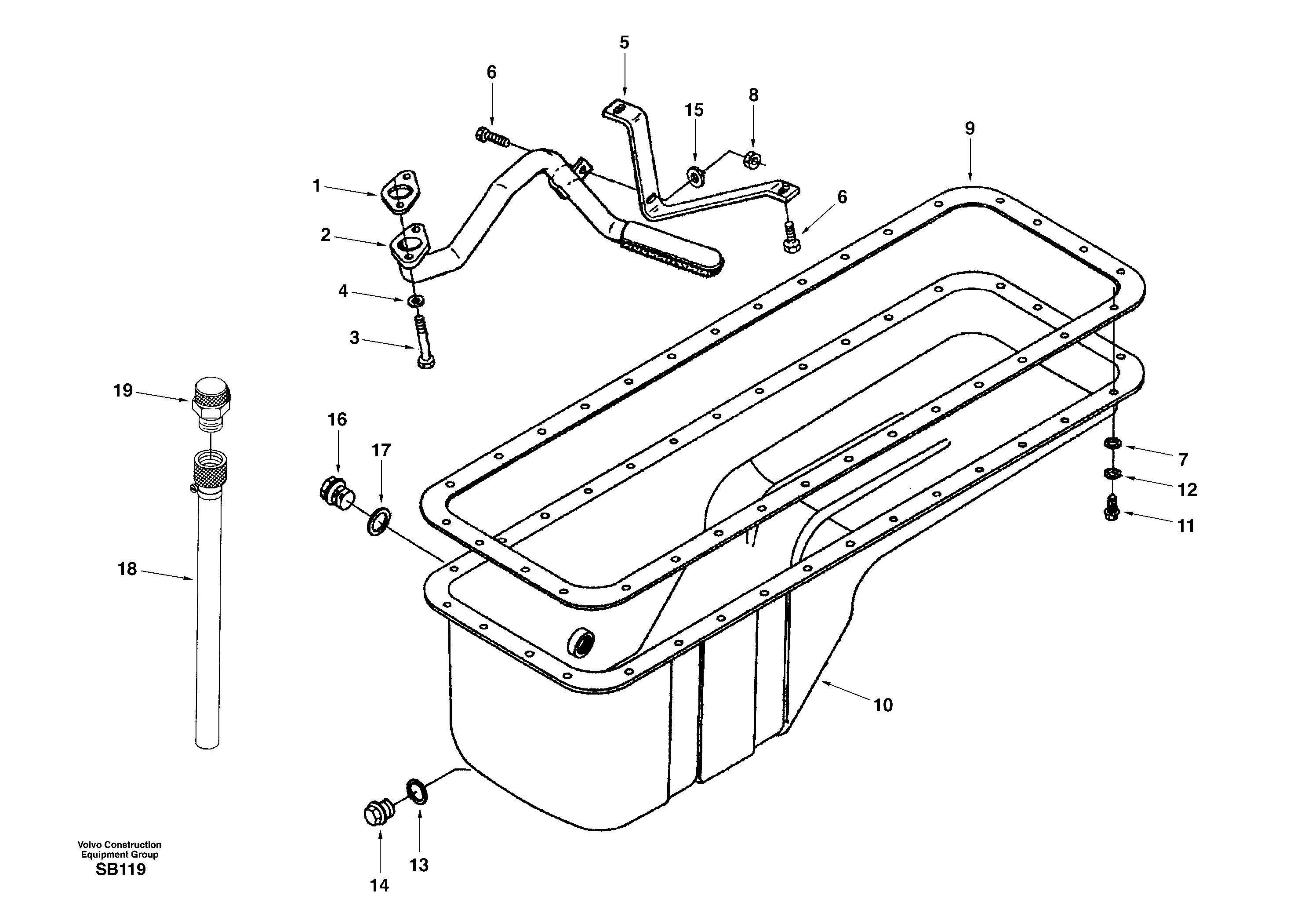 Схема запчастей Volvo EC240 - 33851 Oil sump 