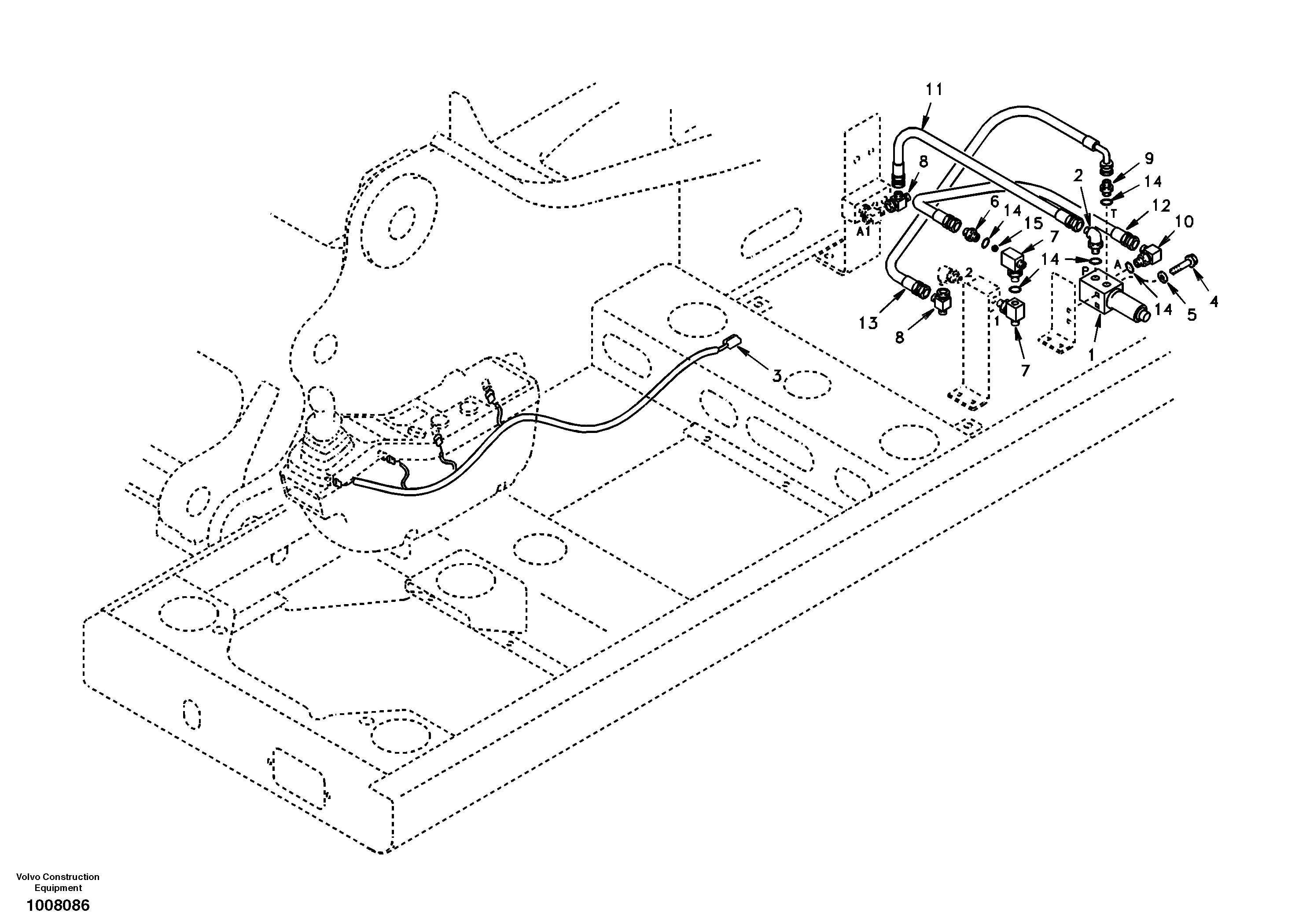 Схема запчастей Volvo EC140 - 2319 Cable and wire harness for clamshell bucket 