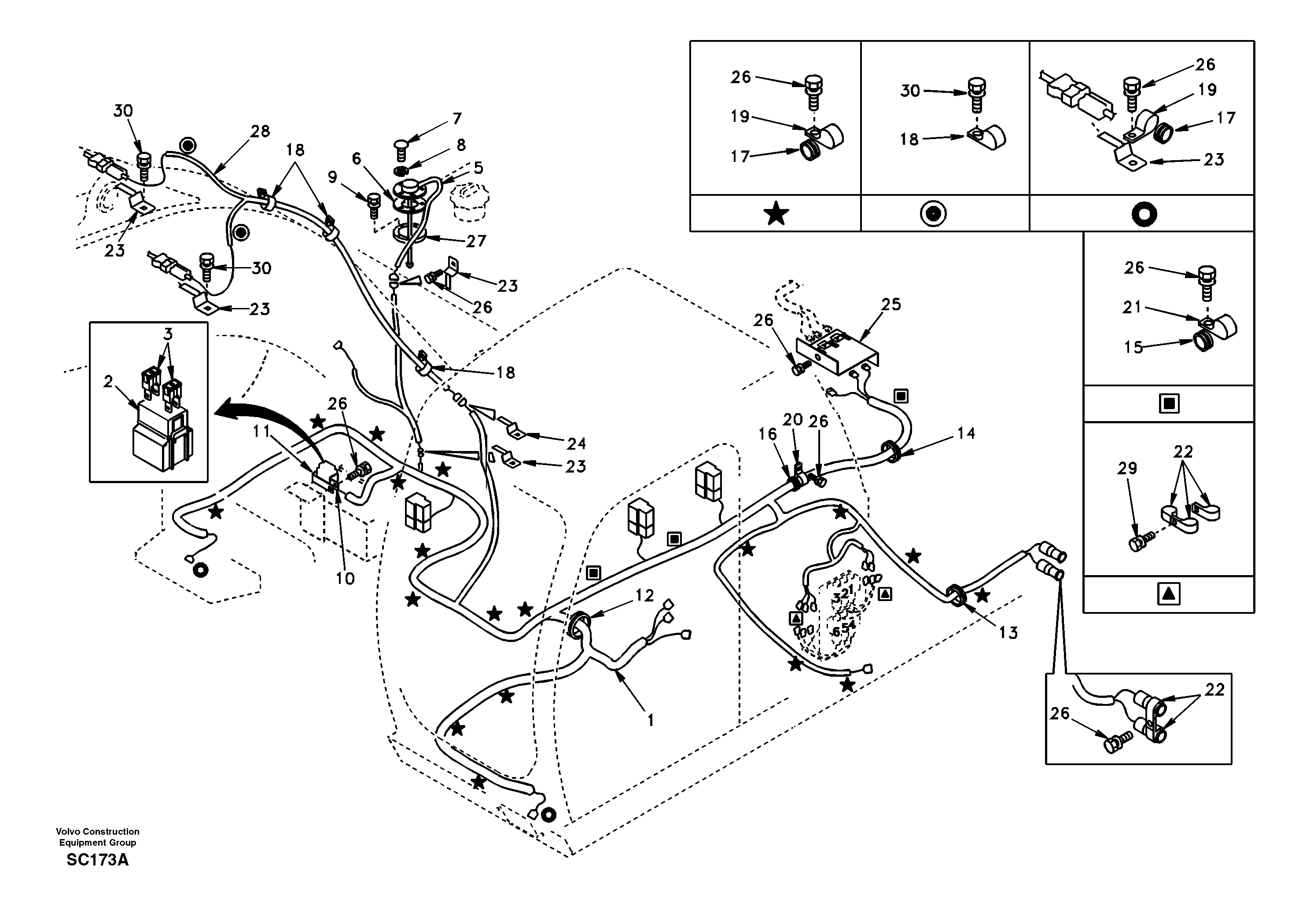 Схема запчастей Volvo EC140 - 38780 Cable and wire harness, main 