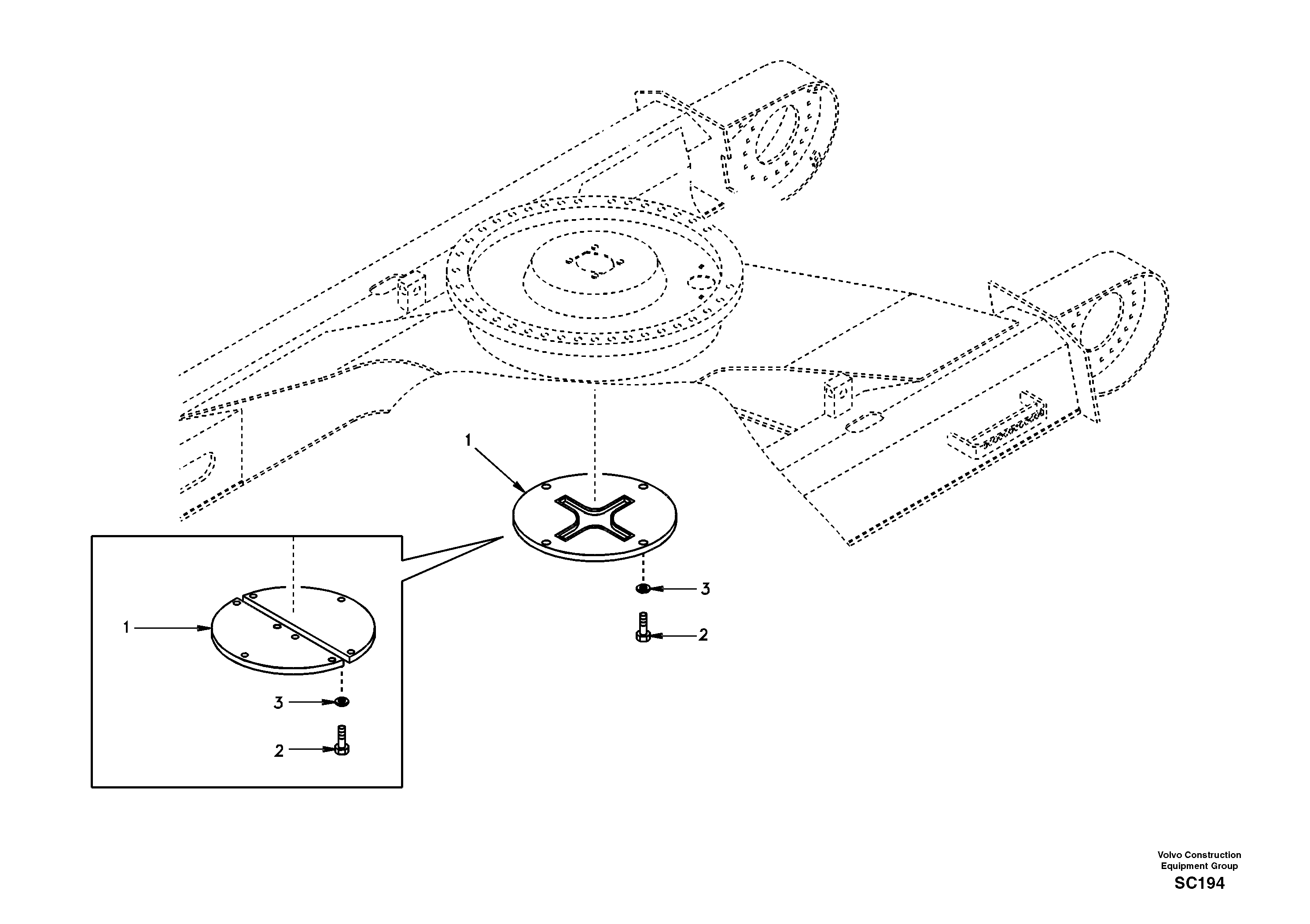 Схема запчастей Volvo EC140 - 41477 Protecting plate 