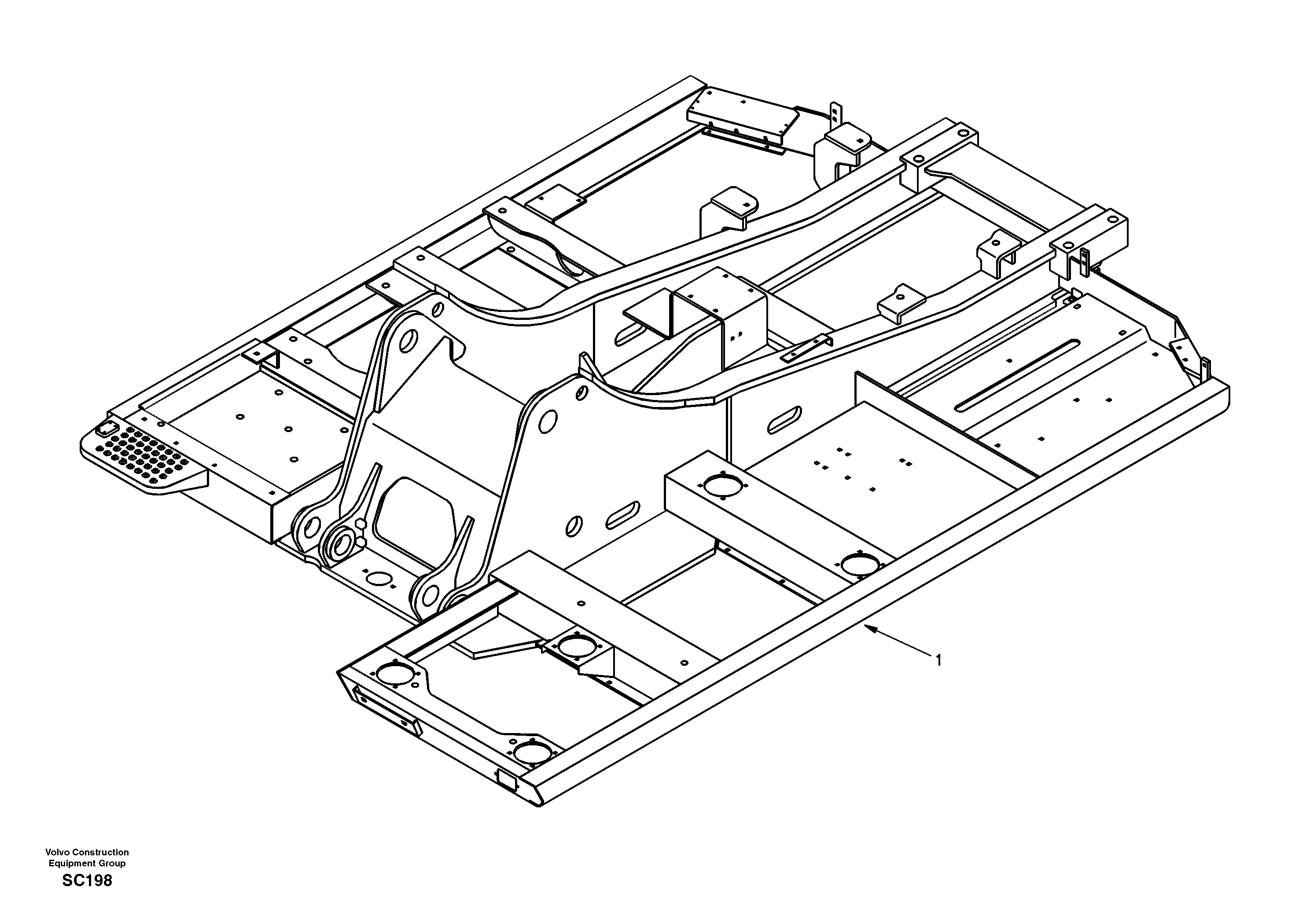 Схема запчастей Volvo EC140 - 41479 Upper frame 