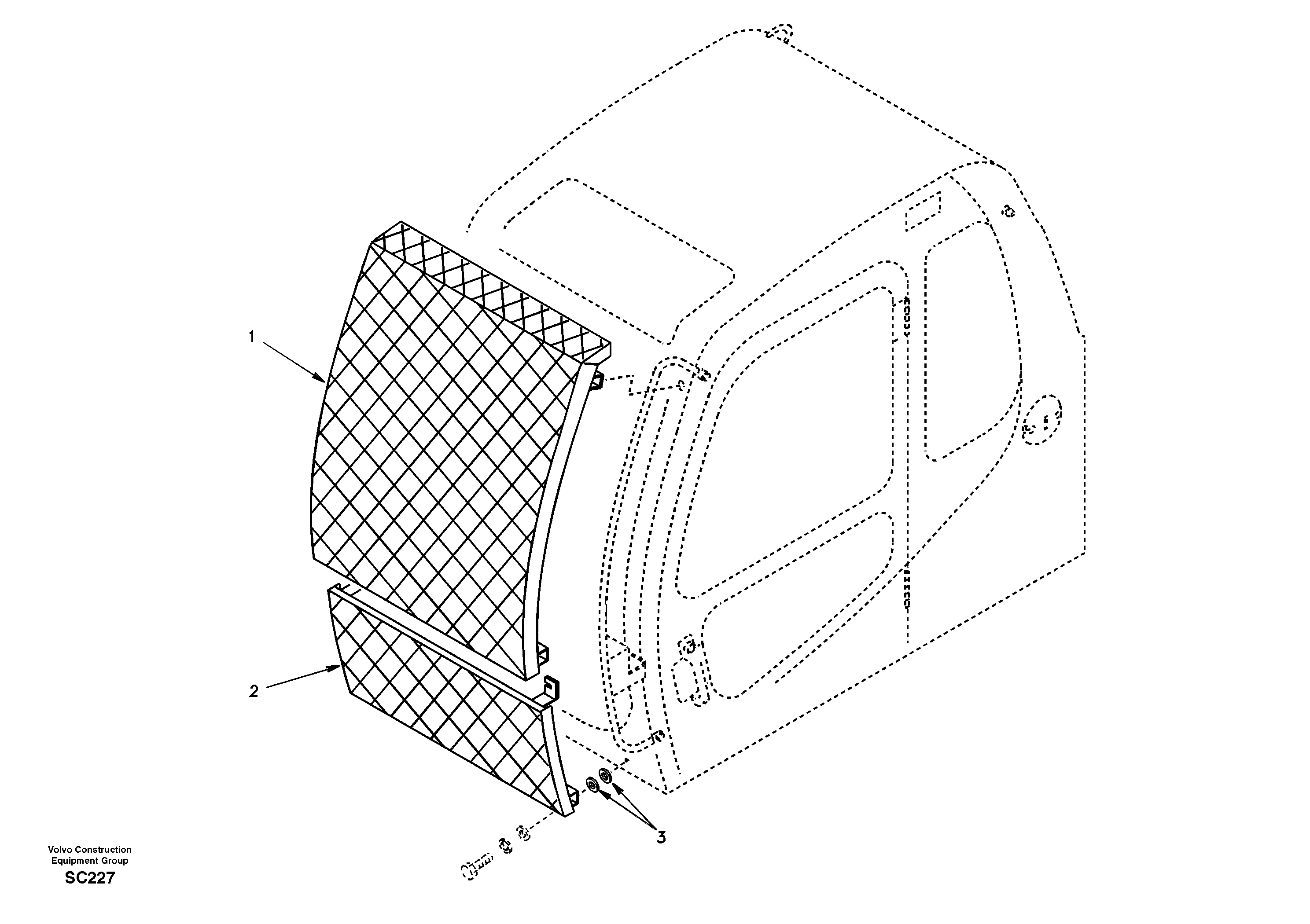 Схема запчастей Volvo EC140 - 46186 Windshield protection 