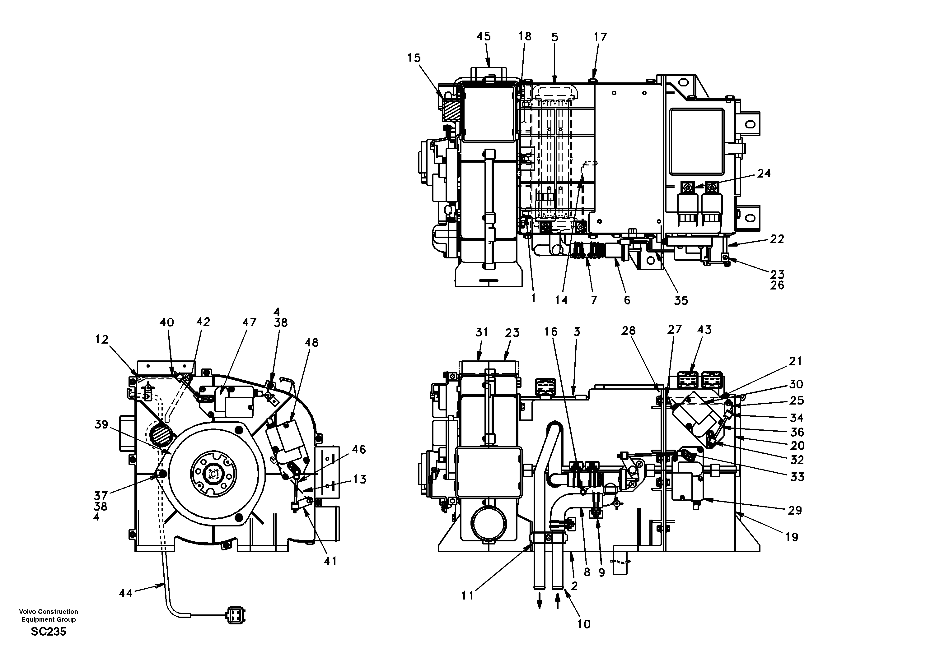 Схема запчастей Volvo EC140 - 46209 Heating unit 