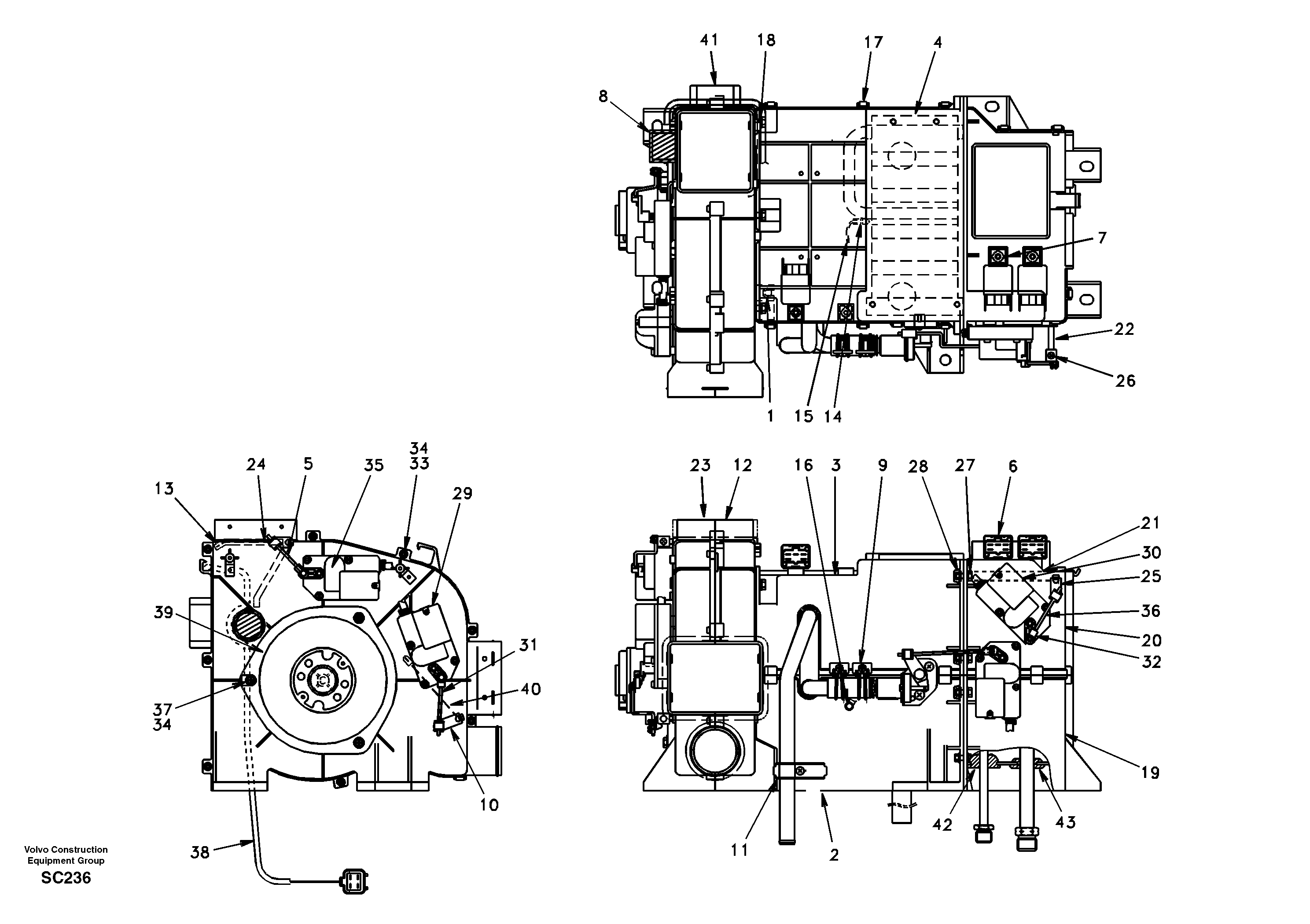 Схема запчастей Volvo EC140 - 46210 Cooling unit 