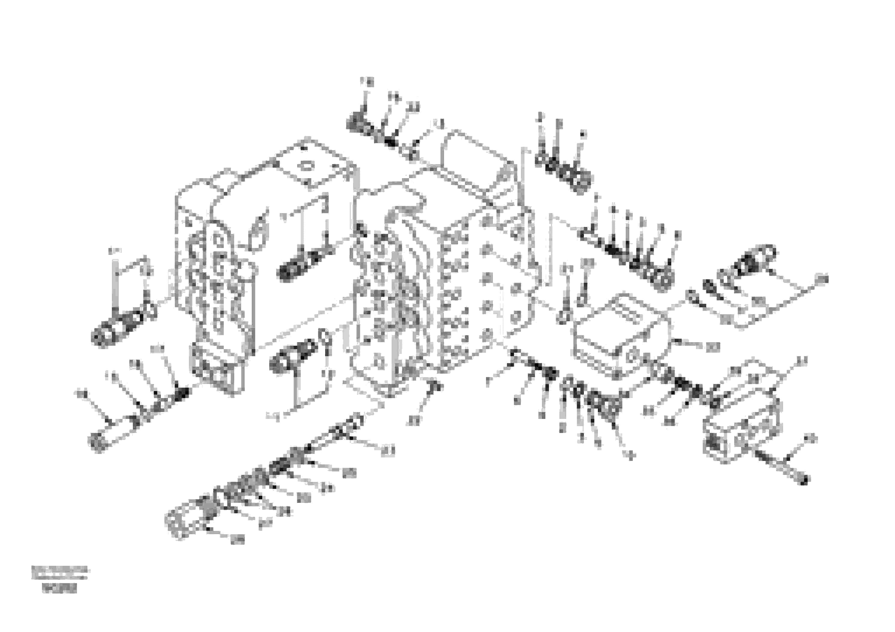 Схема запчастей Volvo EC140 - 40711 Main control valve, relief valve and dipper arm holding 