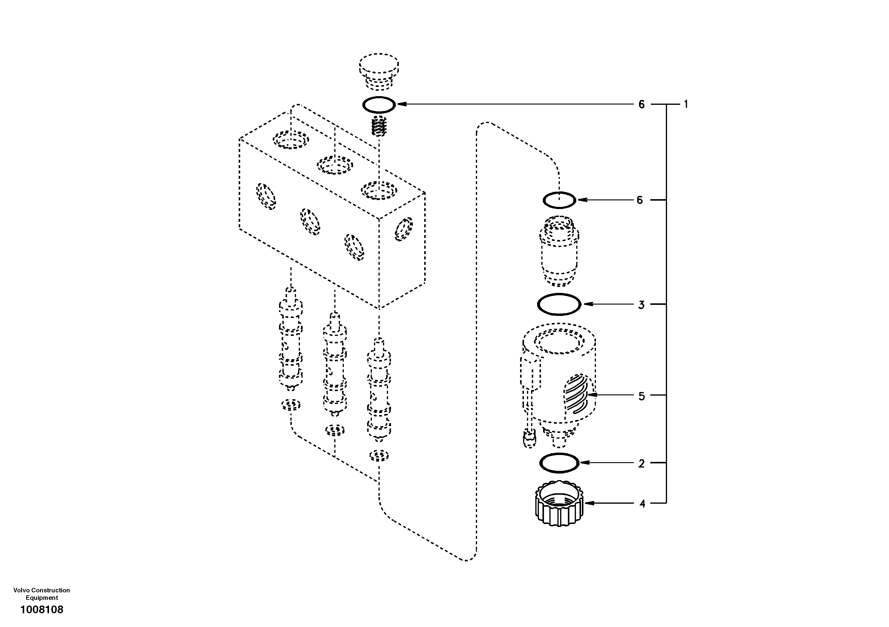 Схема запчастей Volvo EC140 - 46043 Servo system, solenoid valve 