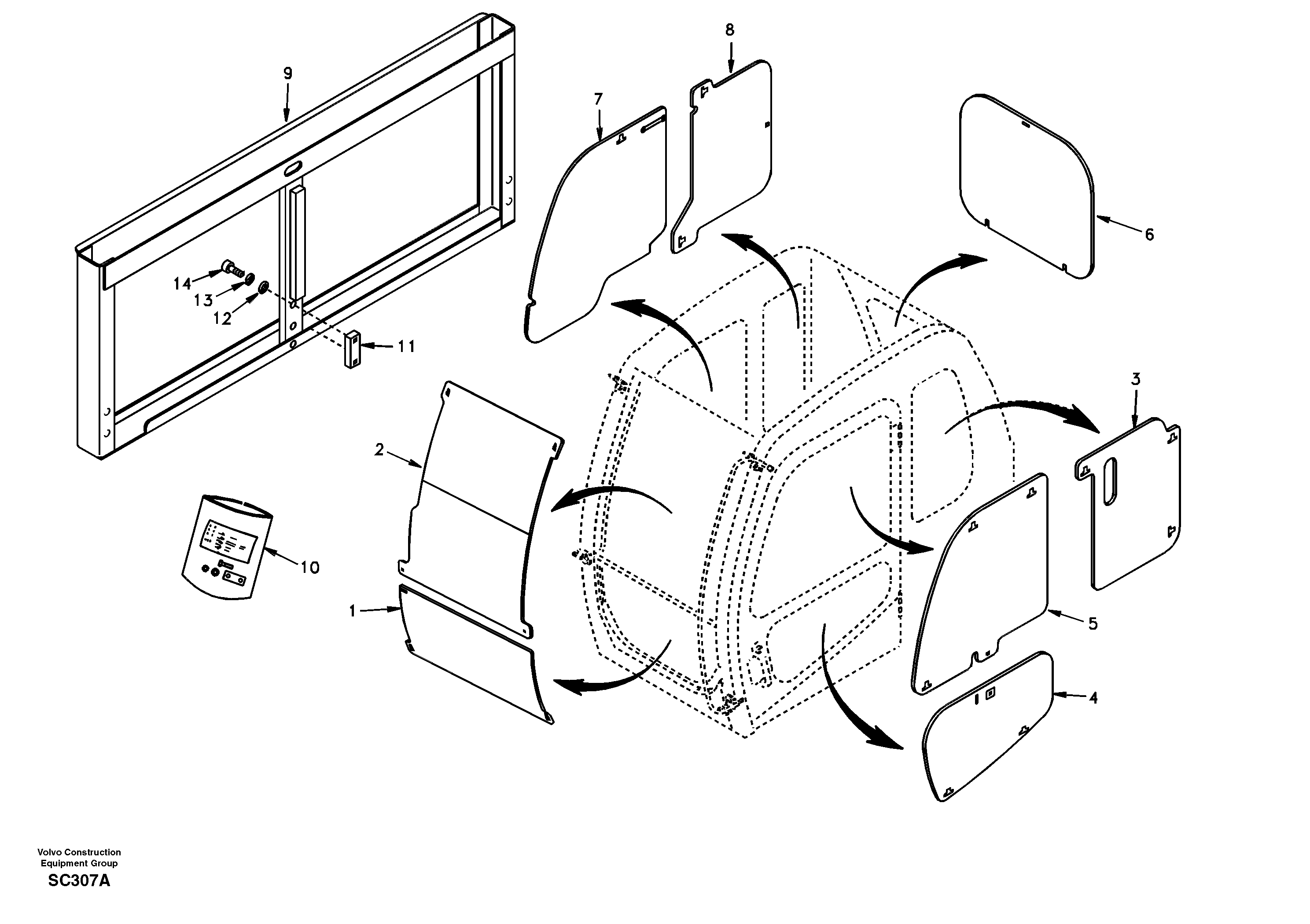 Схема запчастей Volvo EC140 - 7724 Antitheft system 