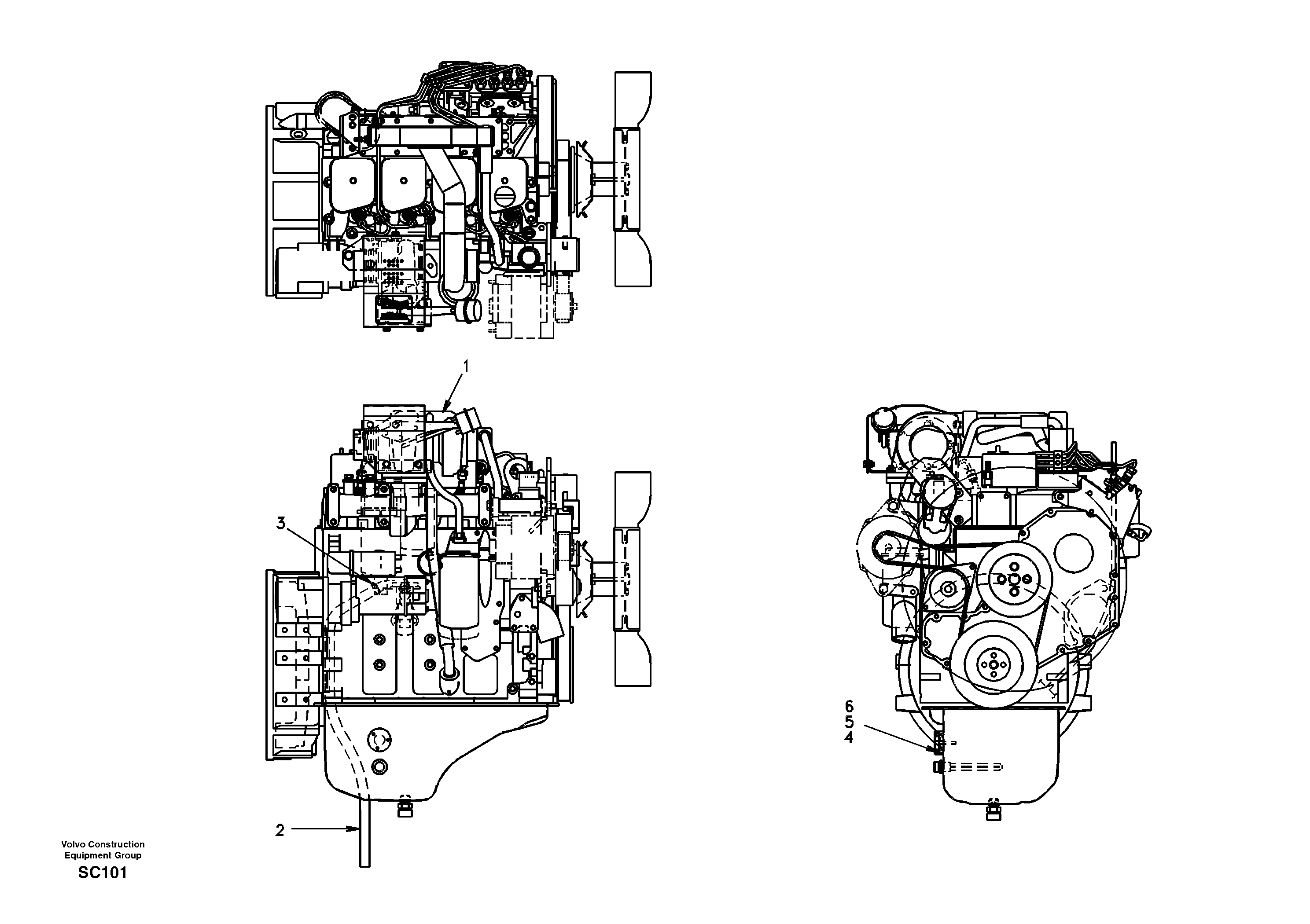 Схема запчастей Volvo EC140 - 38349 Двигатель в сборе 