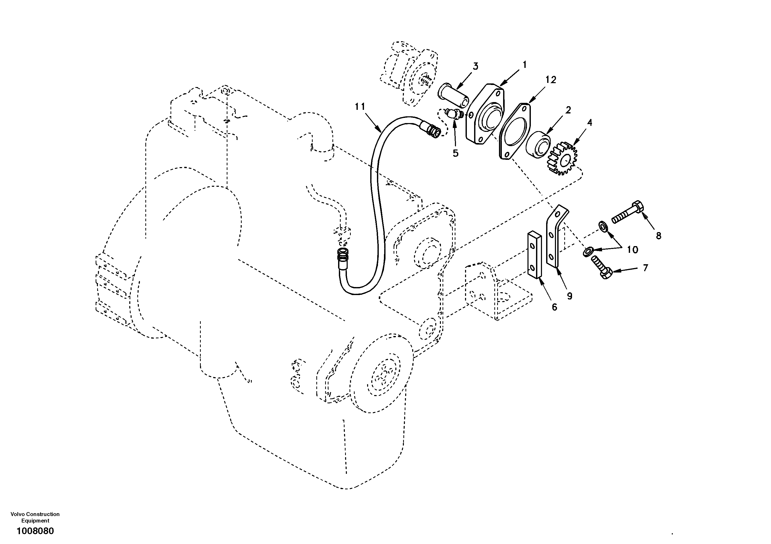 Схема запчастей Volvo EC140 - 36670 Pump drive power take-off 