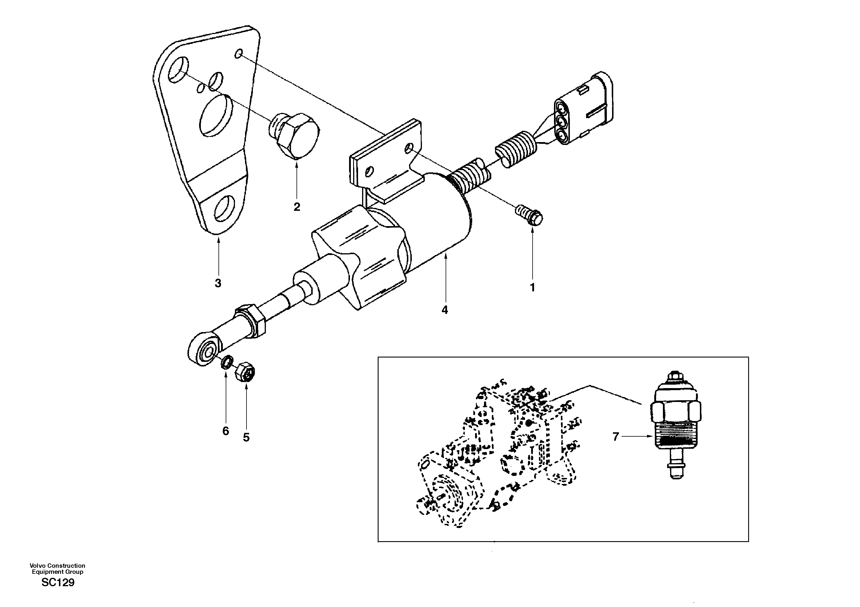 Схема запчастей Volvo EC140 - 36686 Fuel shut-off valve 