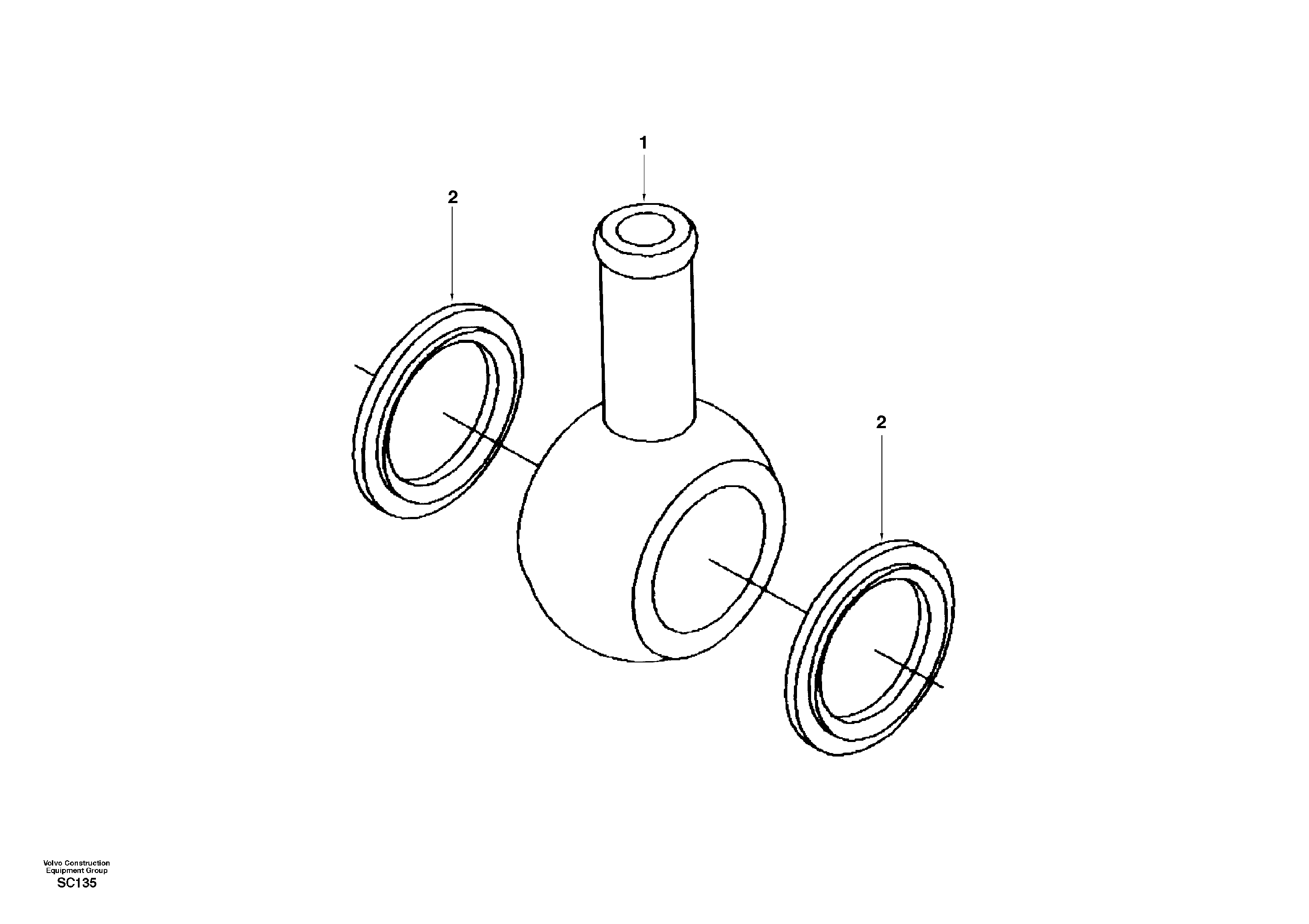 Схема запчастей Volvo EC140 - 36691 Fuel pipe. Drain 