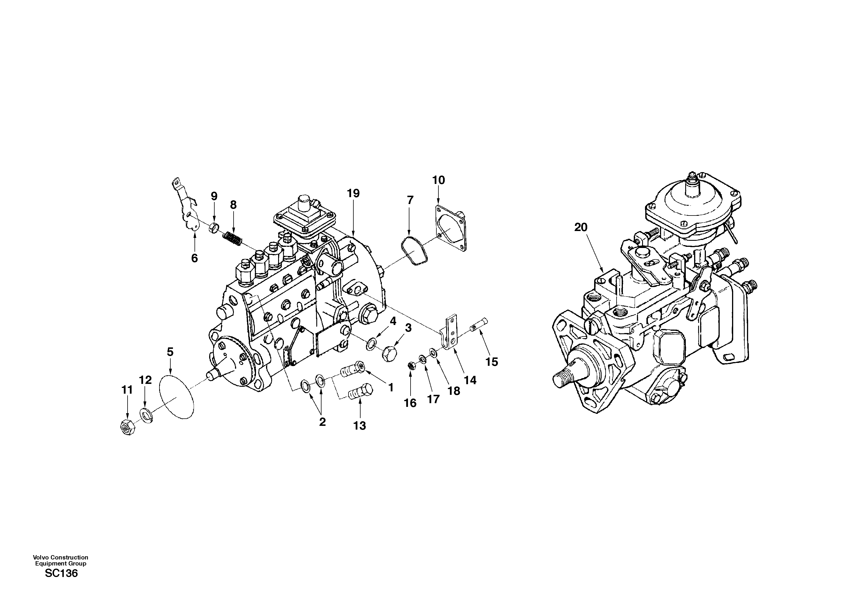 Схема запчастей Volvo EC140 - 51391 Насос 