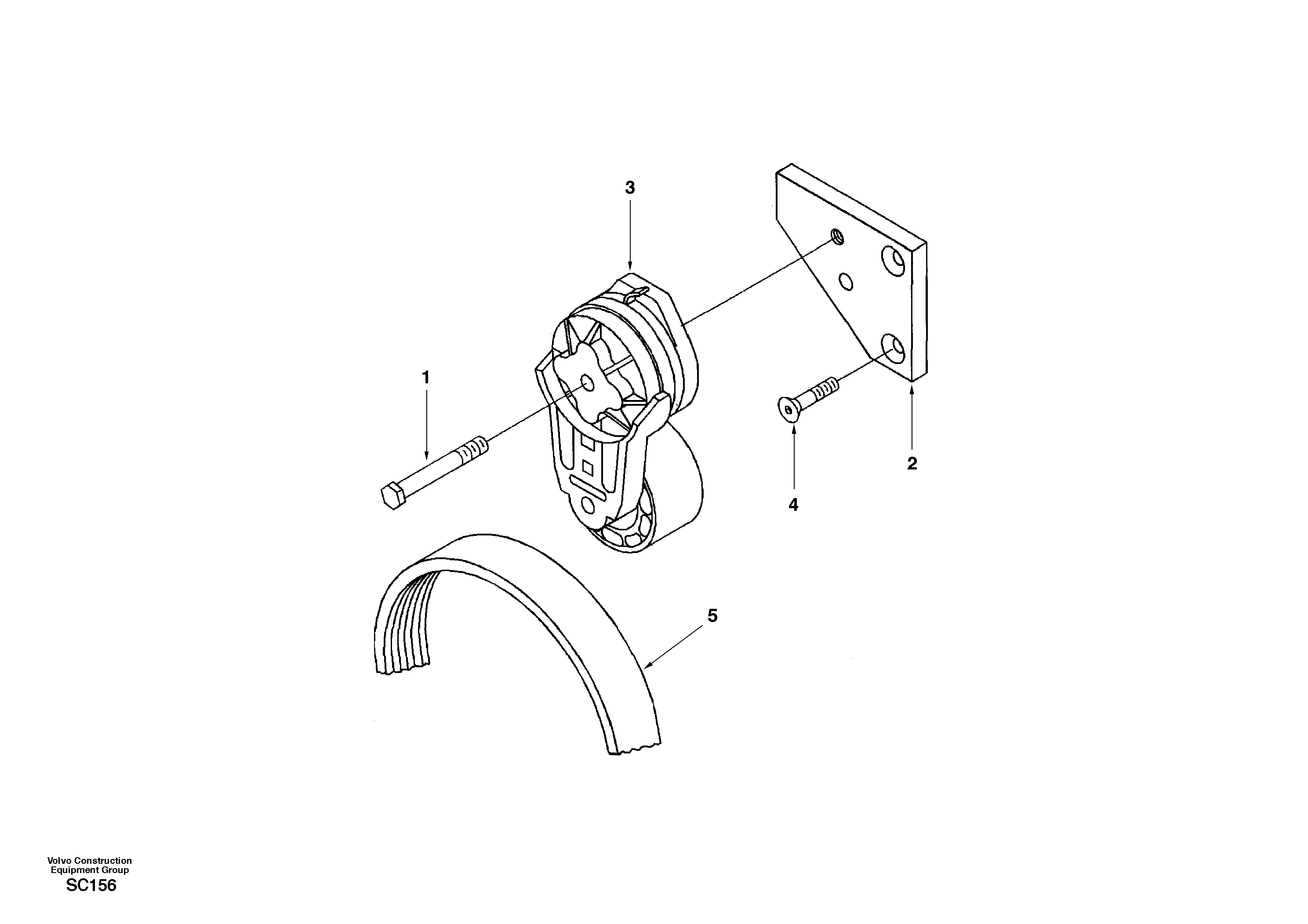 Схема запчастей Volvo EC140 - 40960 Automatic belt tensioner with fitting parts 