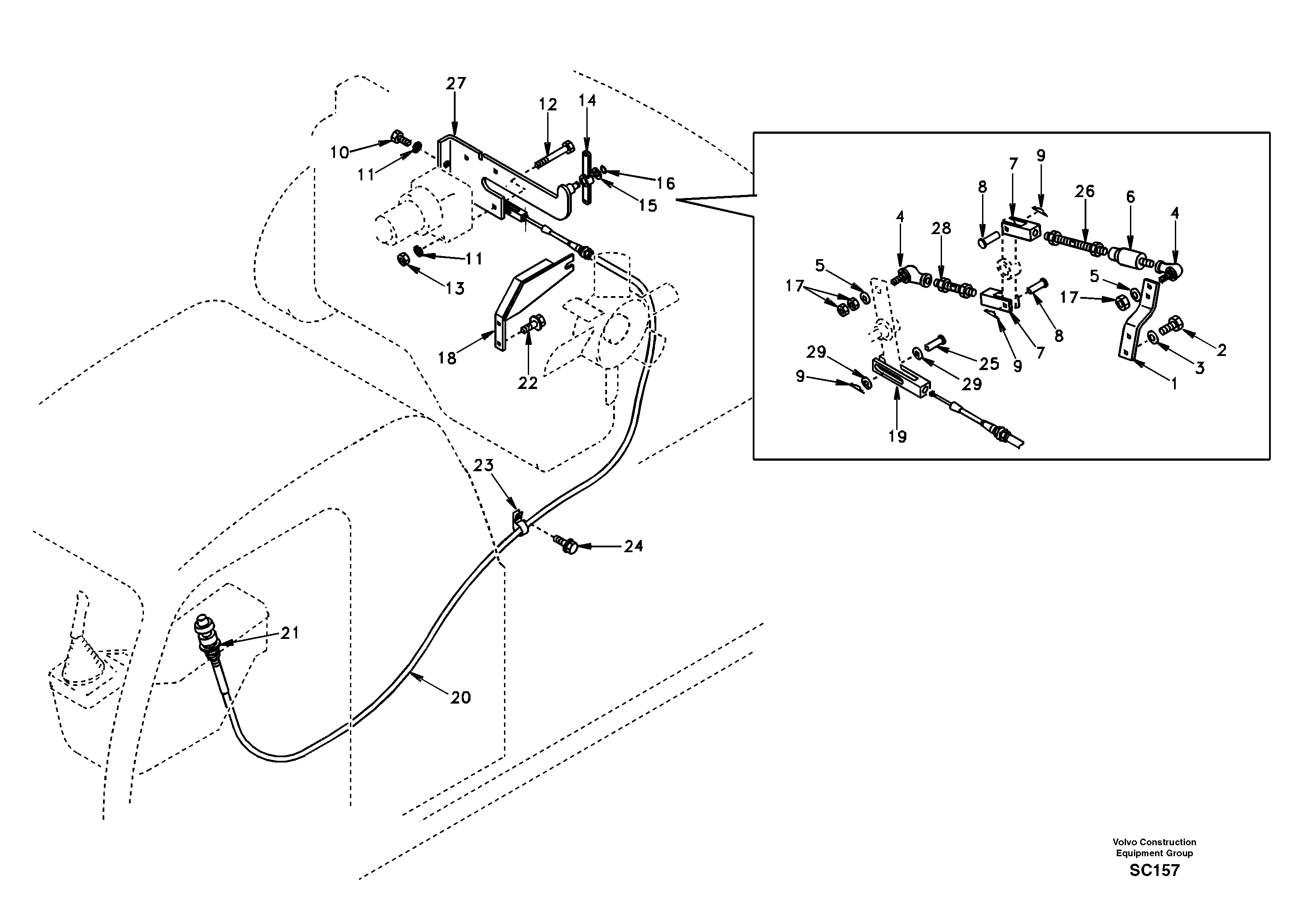 Схема запчастей Volvo EC140 - 40961 Speed control 