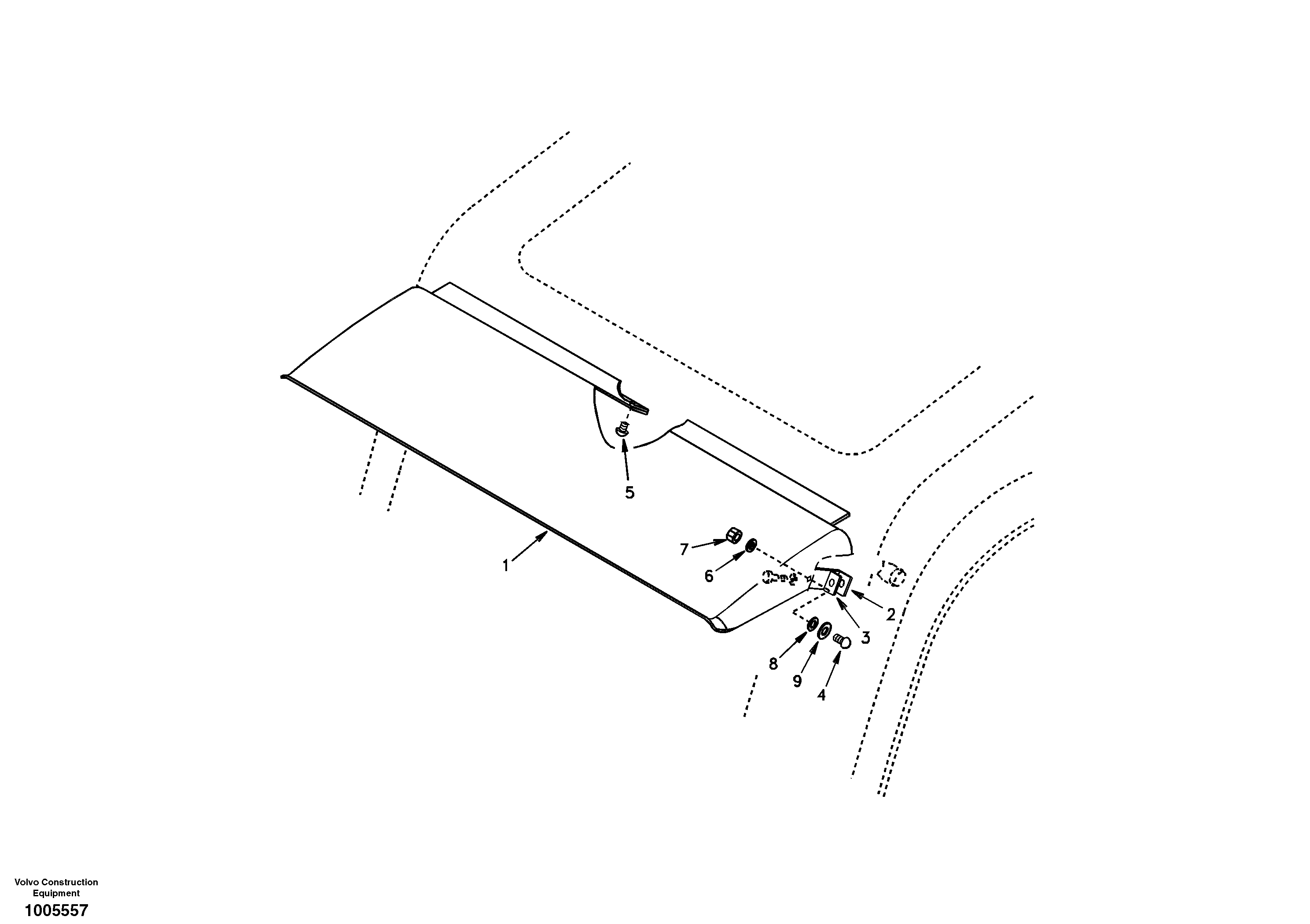 Схема запчастей Volvo EC290 - 38178 Rain visor, exterior equipment 