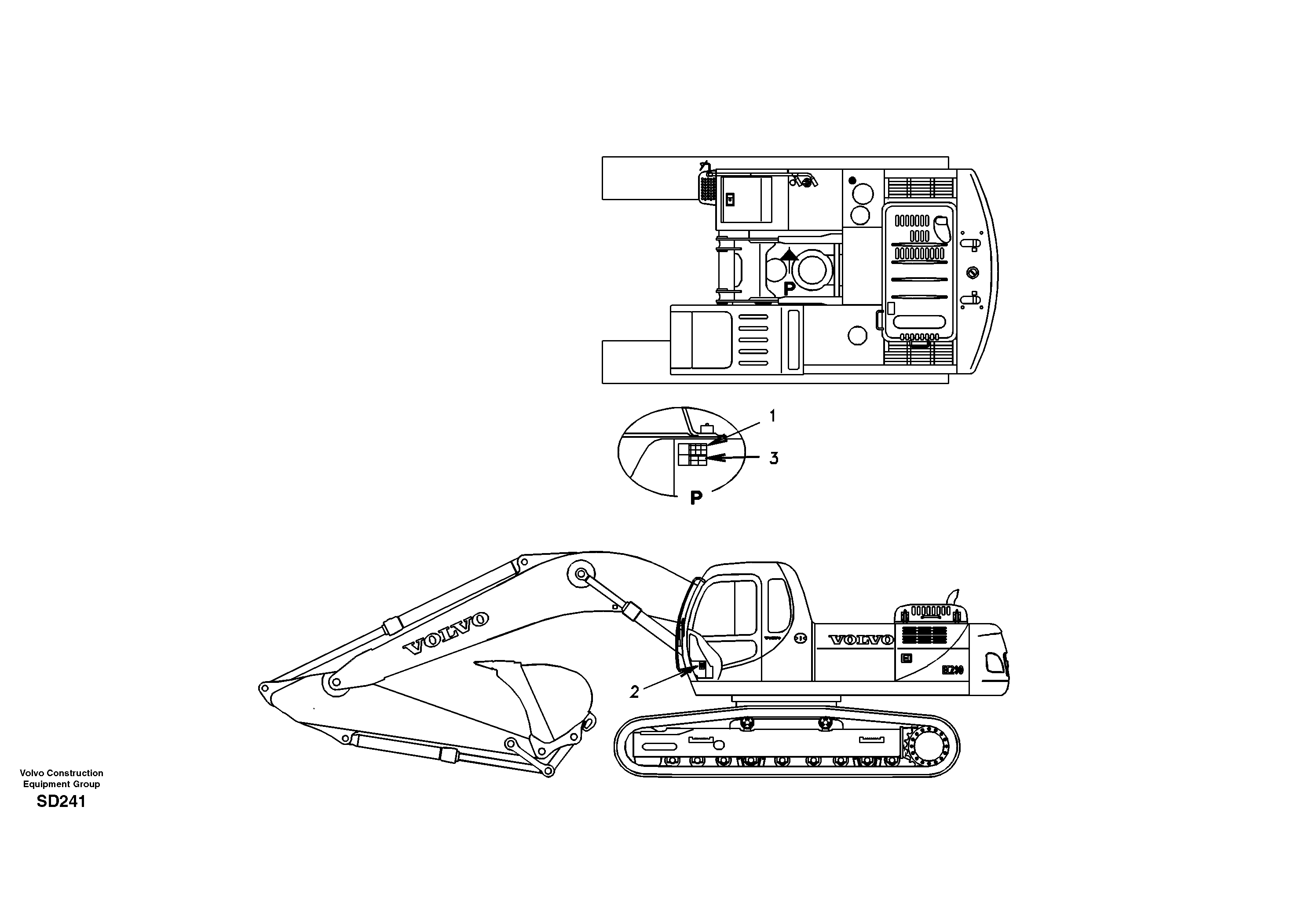 Схема запчастей Volvo EC290 - 34819 Decal, inner location 