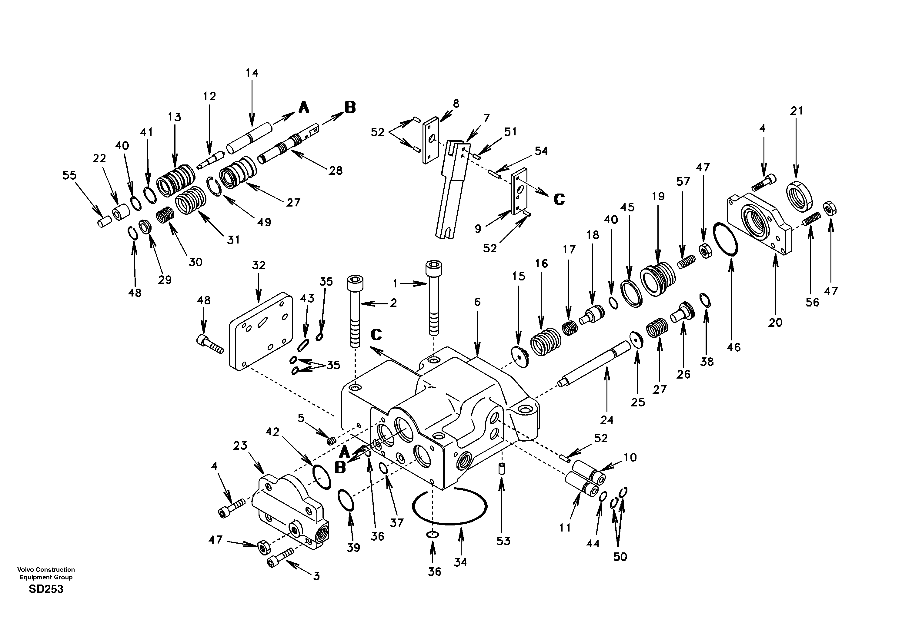 Схема запчастей Volvo EC290 - 64684 Regulator, hydraulic pump 