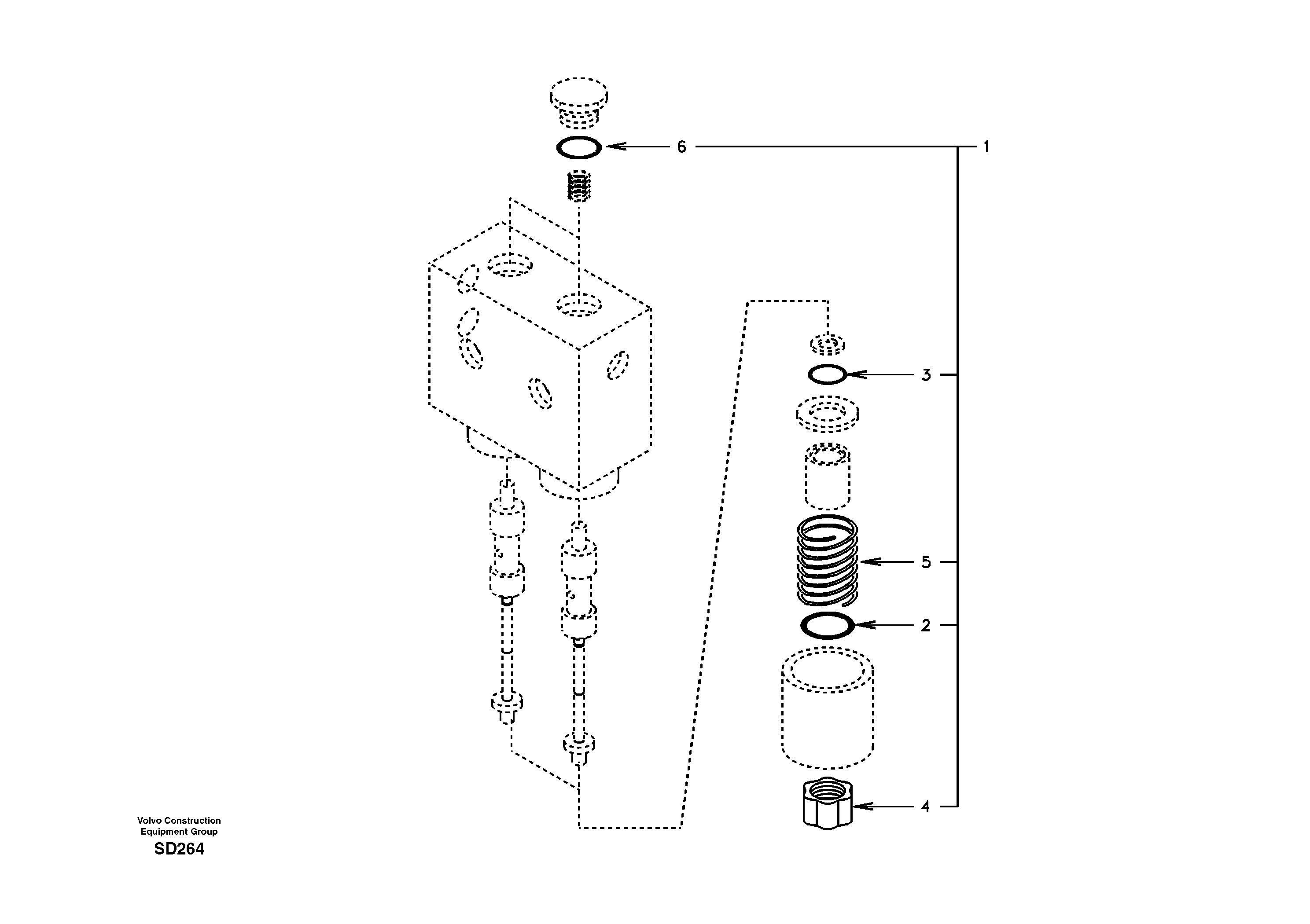 Схема запчастей Volvo EC290 - 29852 Servo system, solenoid valve 