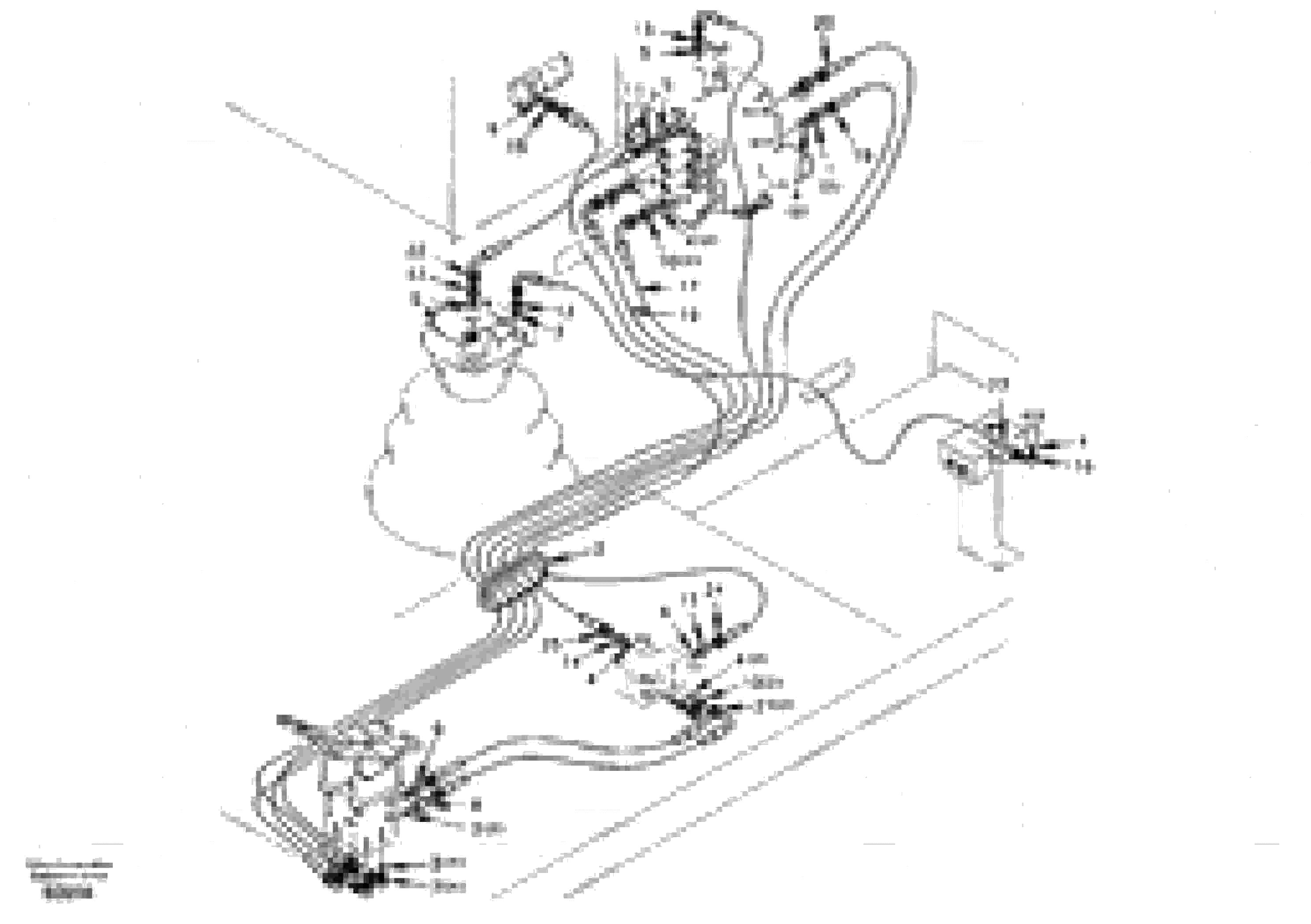 Схема запчастей Volvo EC290 - 44300 Servo system, control valve to remote control valve pedal 