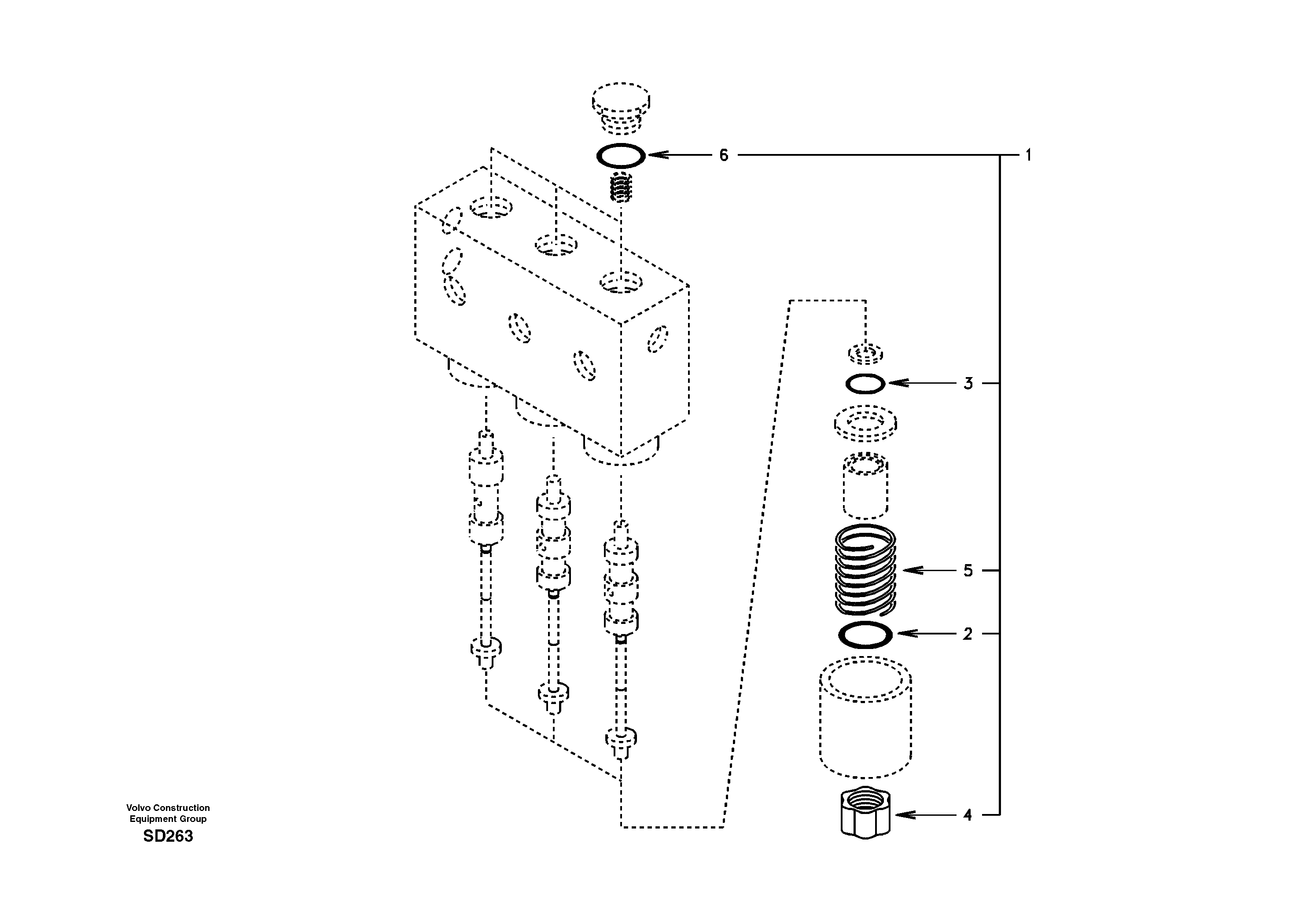 Схема запчастей Volvo EC290 - 53249 Servo system, solenoid valve 