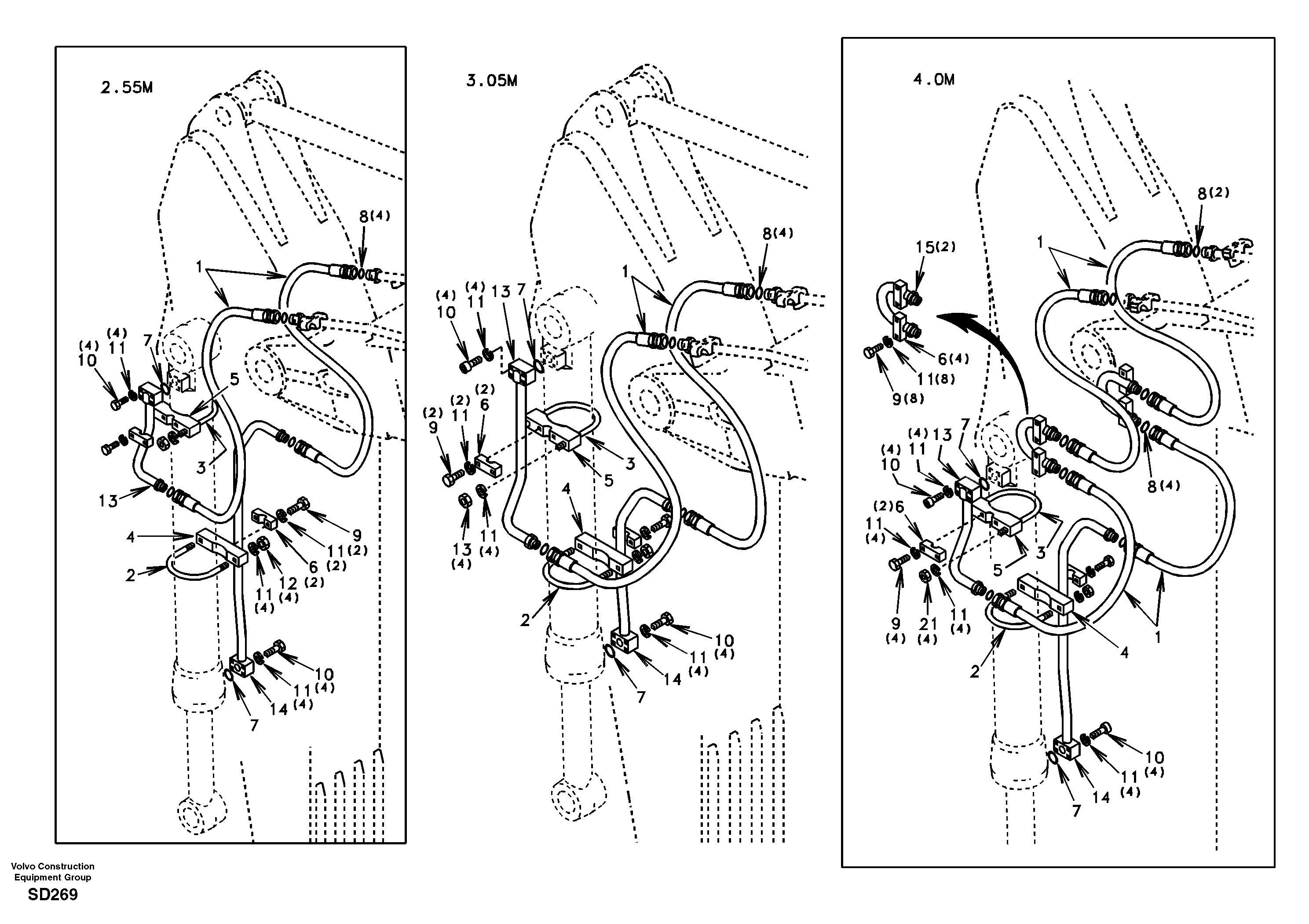 Схема запчастей Volvo EC290 - 49080 Working hydraulic, dipper arm 