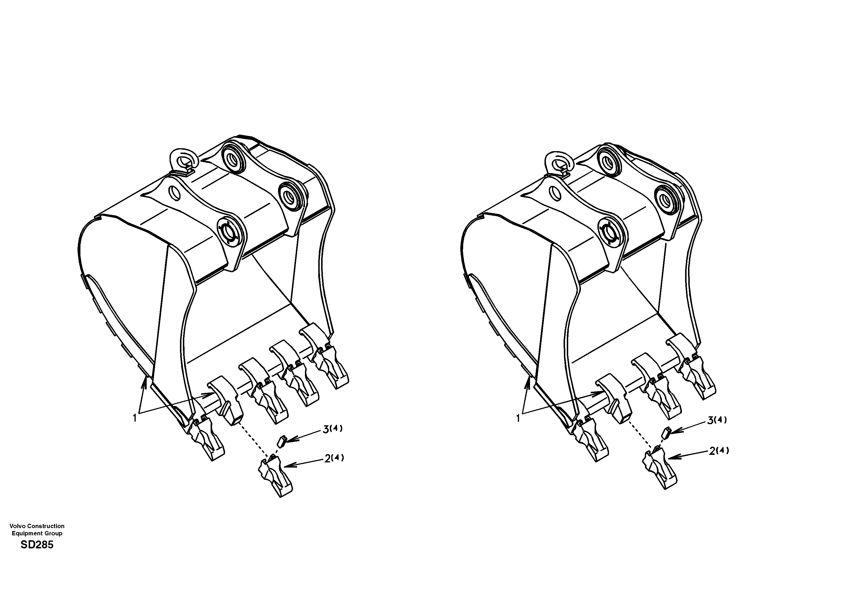 Схема запчастей Volvo EC290 - 41702 Ковш 