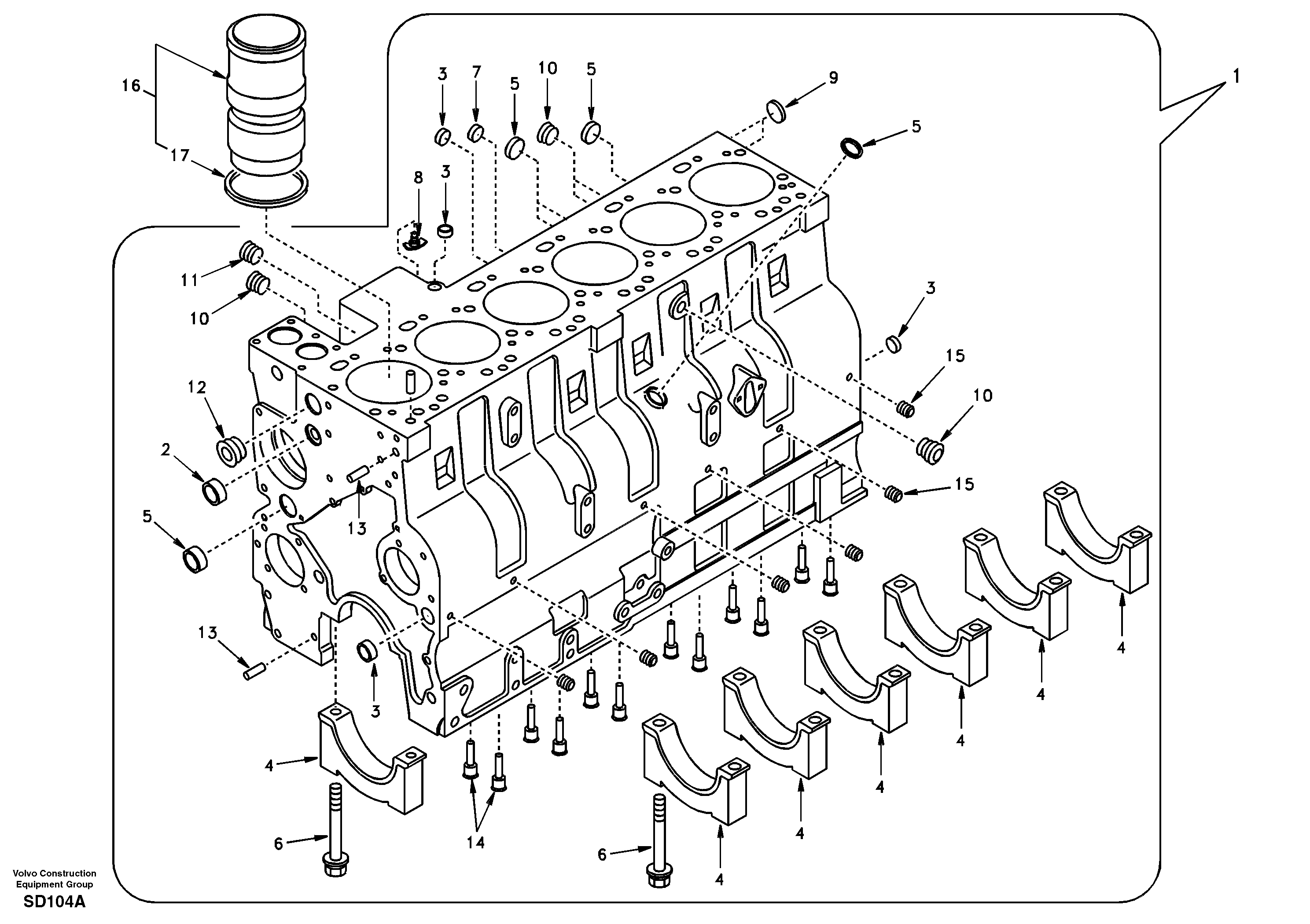 Схема запчастей Volvo EC290 - 26328 Блок цилиндров 