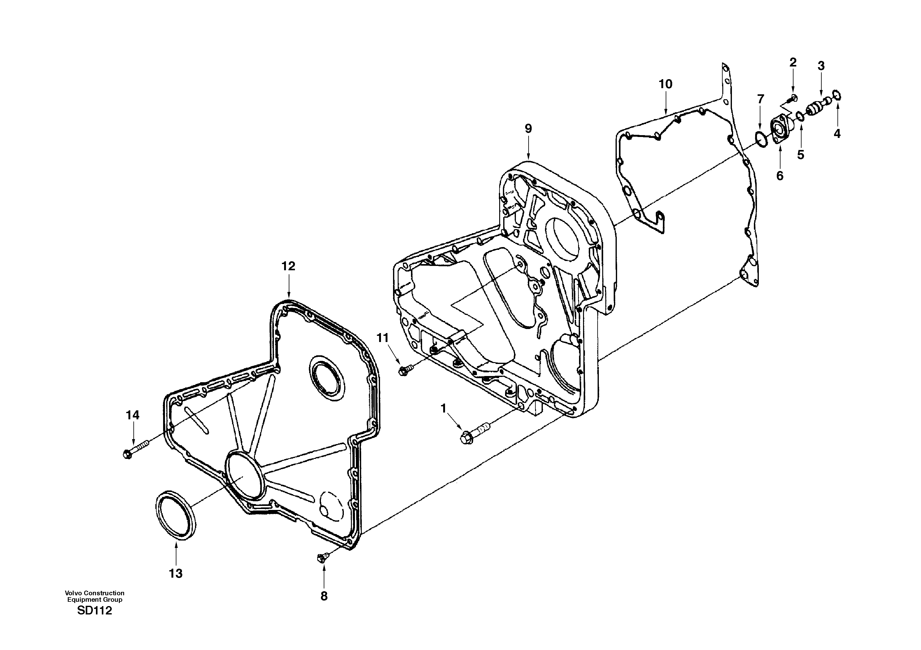 Схема запчастей Volvo EC290 - 25918 Timing gear casing 