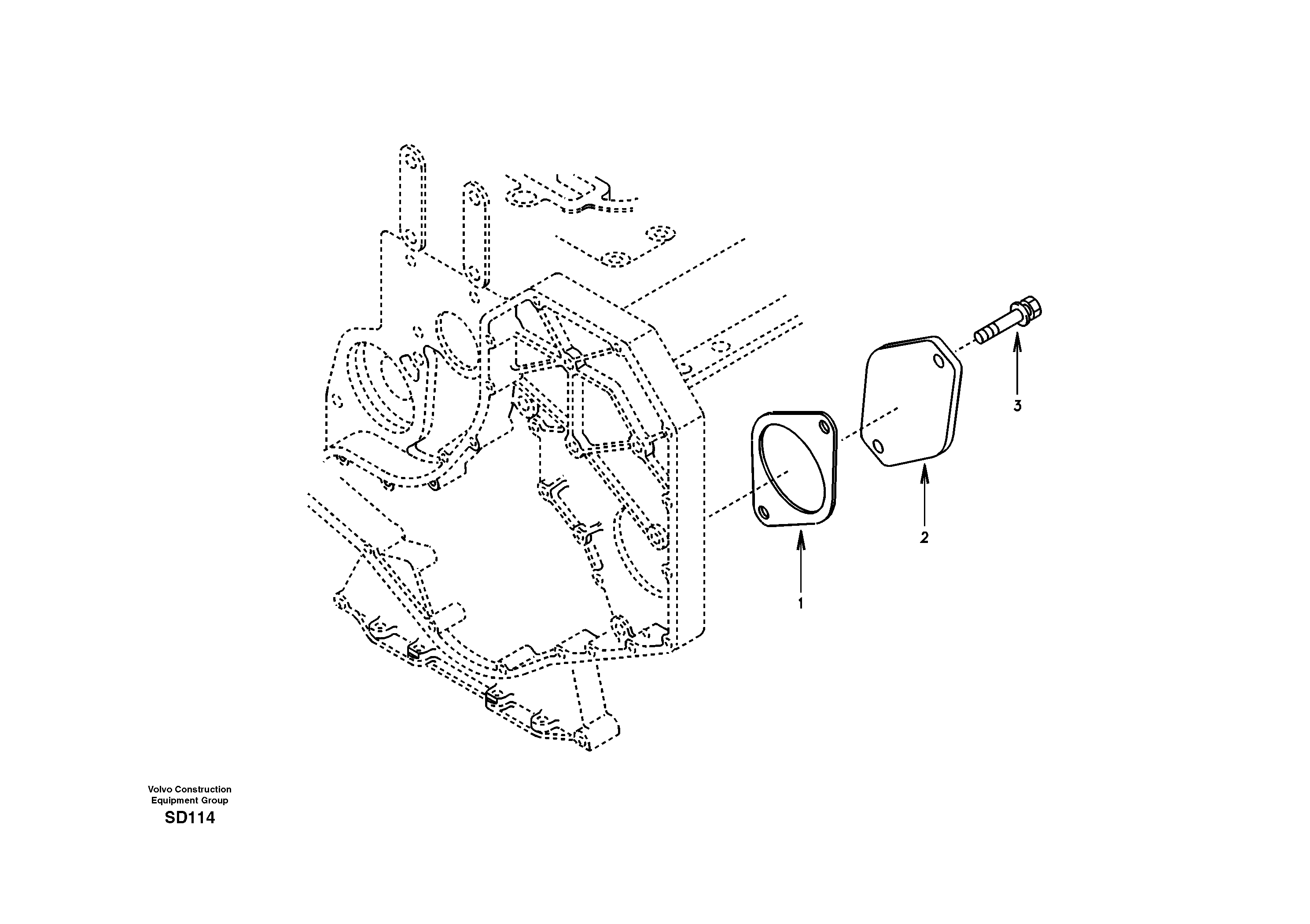 Схема запчастей Volvo EC290 - 42564 Power take-off cover 