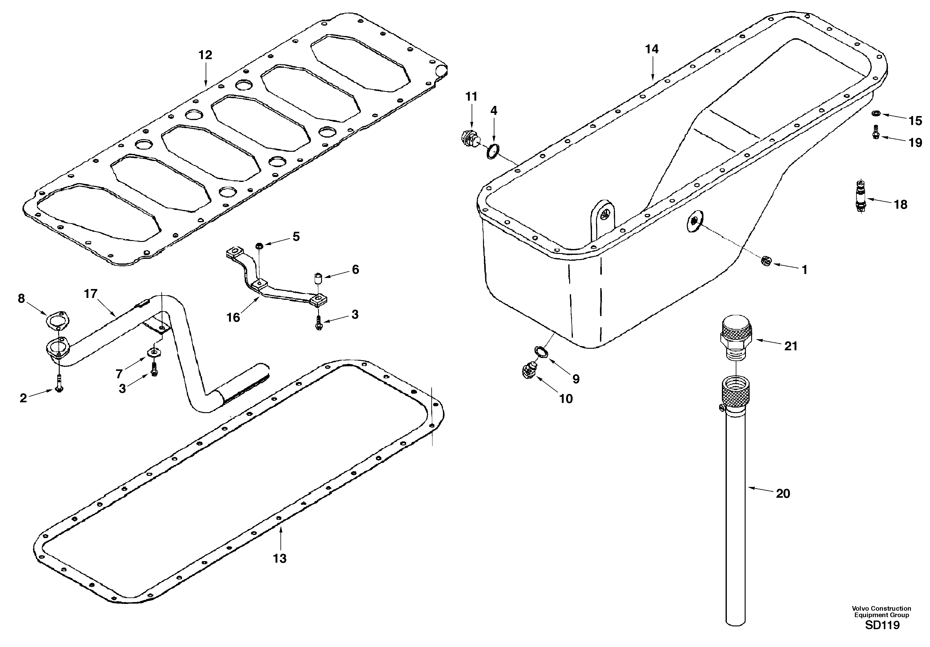 Схема запчастей Volvo EC290 - 25920 Oil sump 