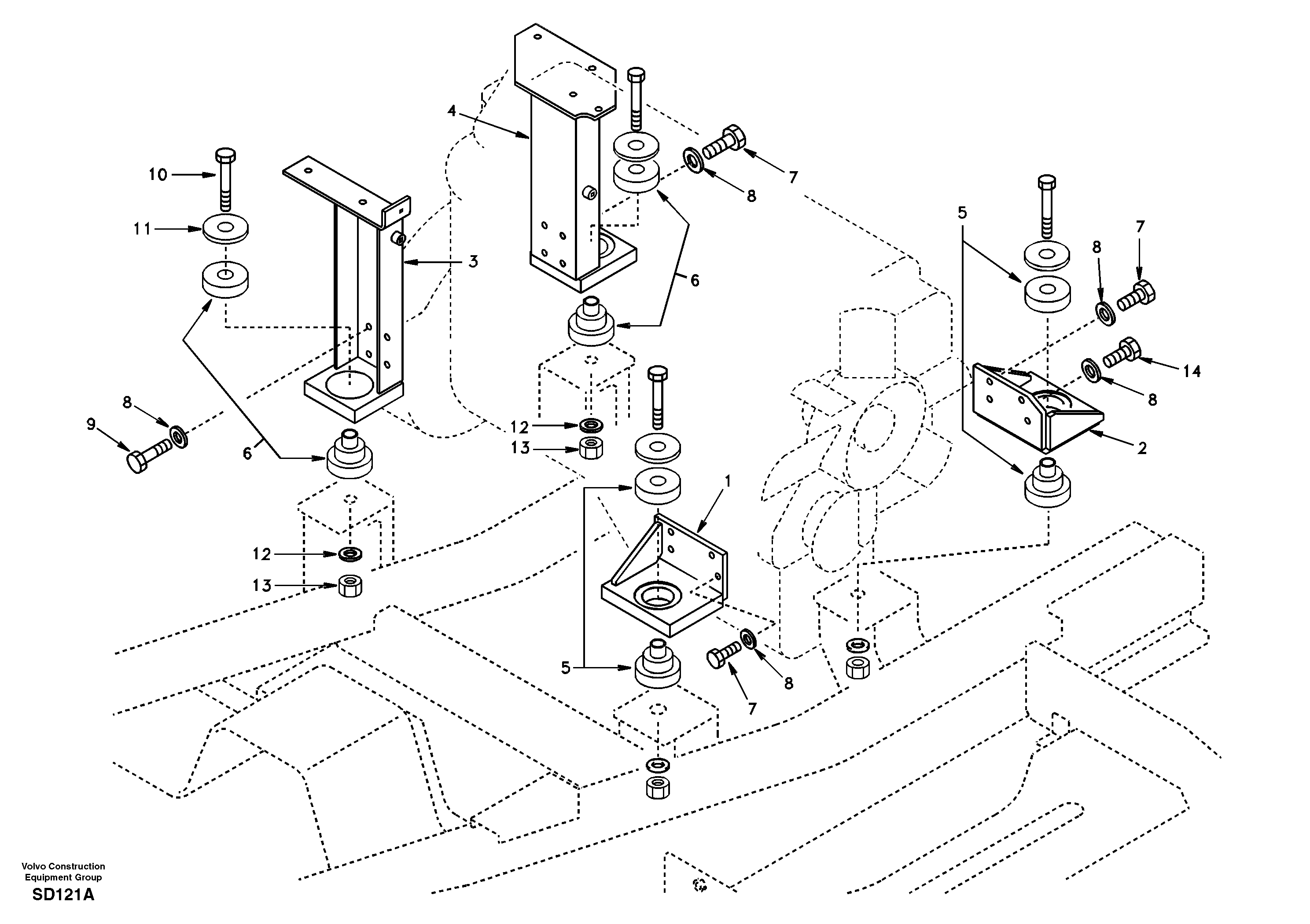 Схема запчастей Volvo EC290 - 7726 Engine mount 