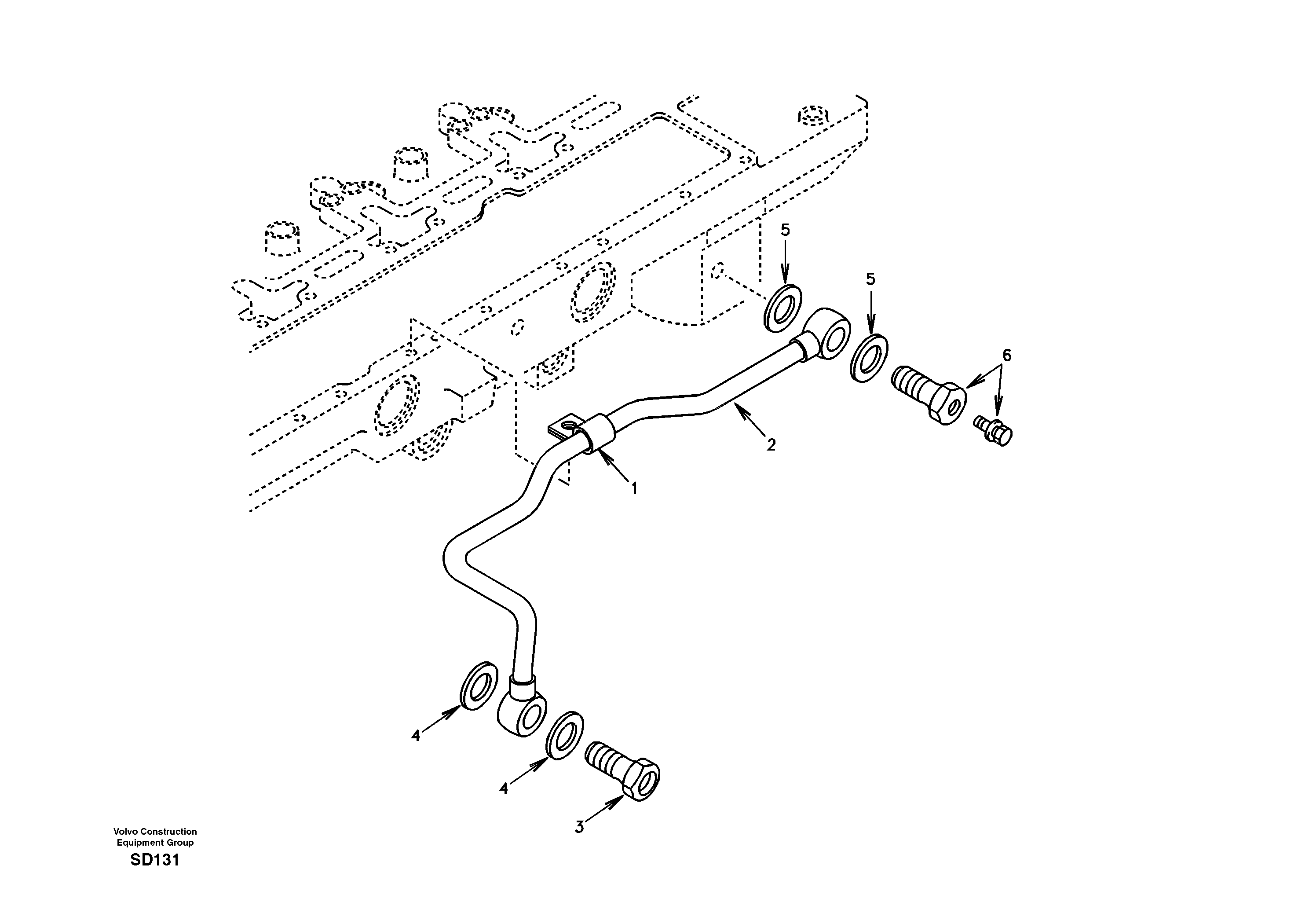 Схема запчастей Volvo EC290 - 28744 Fuel pipes, fuel injec.pump-fuel filter 