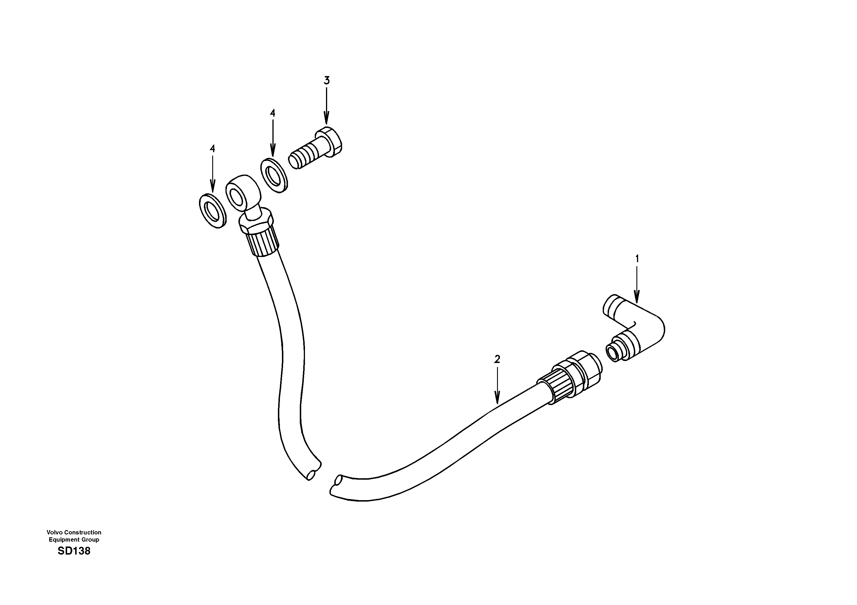 Схема запчастей Volvo EC290 - 28869 Fuel pipe - Fuel injection pump supply 