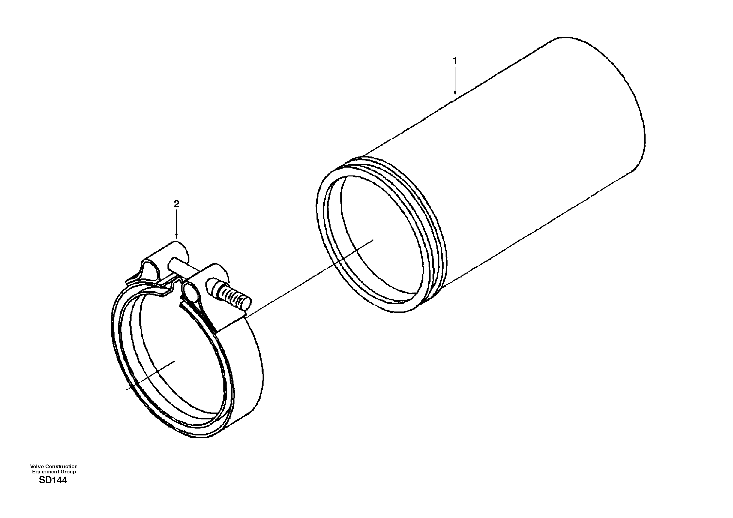 Схема запчастей Volvo EC290 - 28752 Exhaust connection 