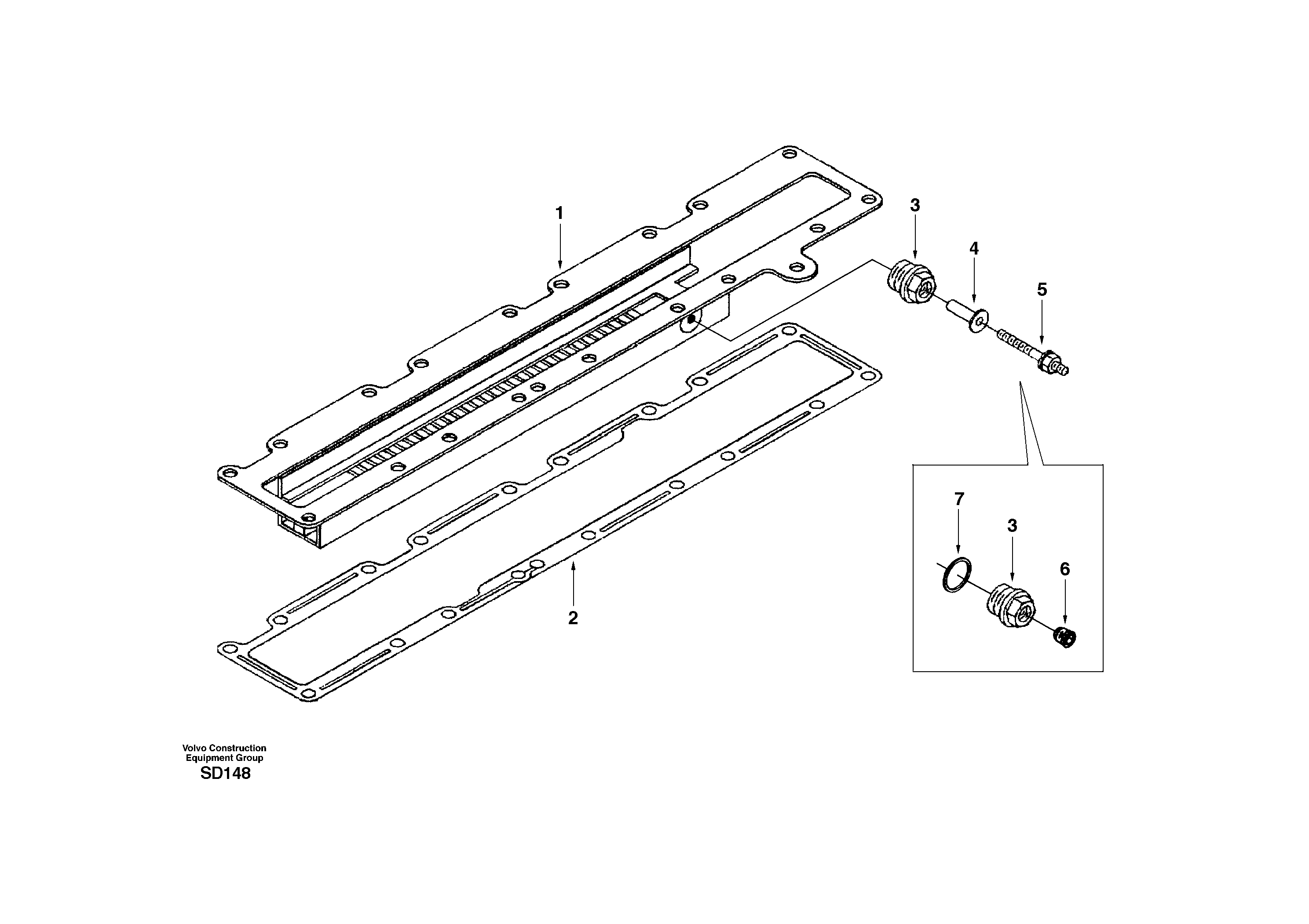 Схема запчастей Volvo EC290 - 28755 Inlet air heater 