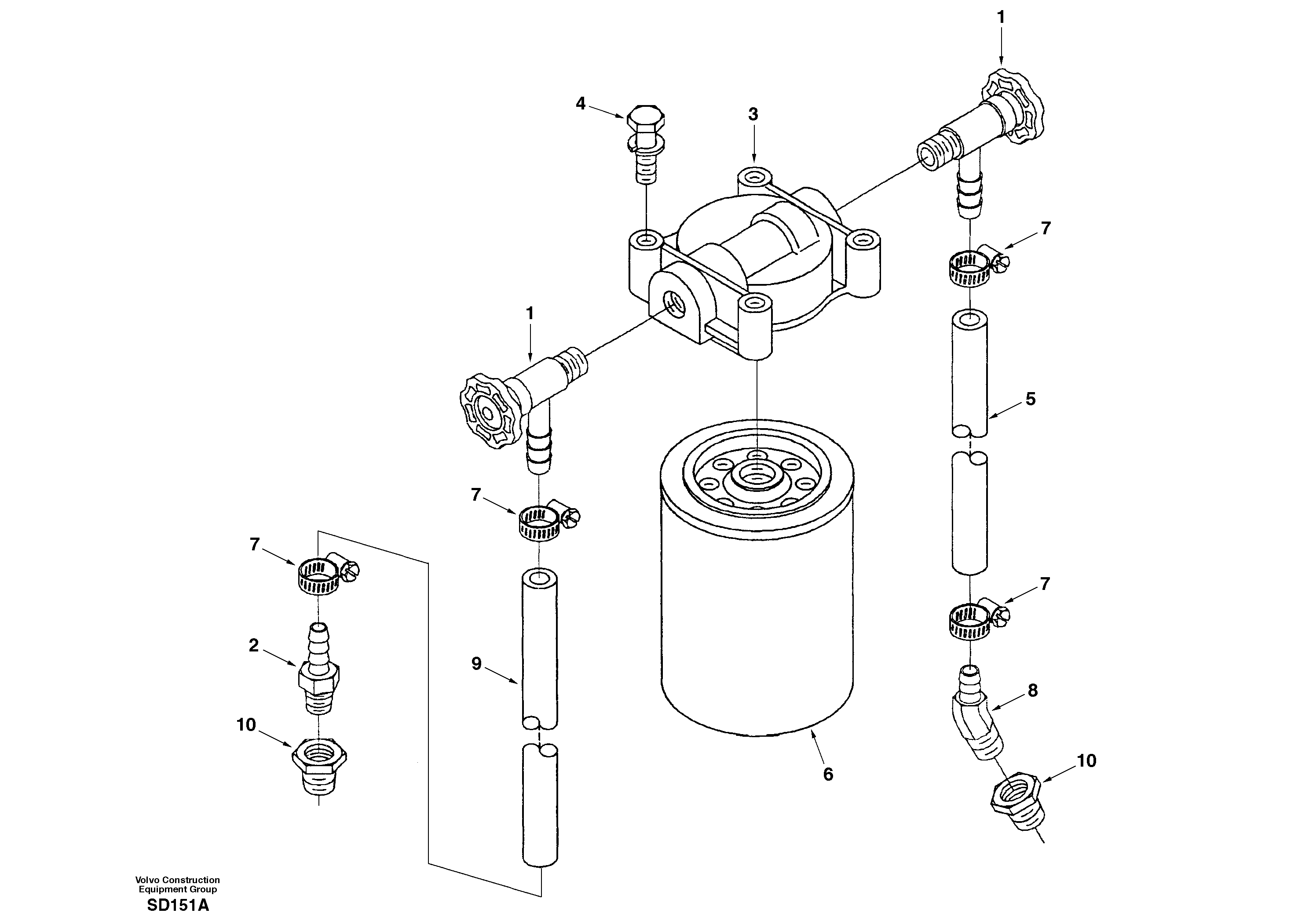 Схема запчастей Volvo EC290 - 30613 Coolant filter 