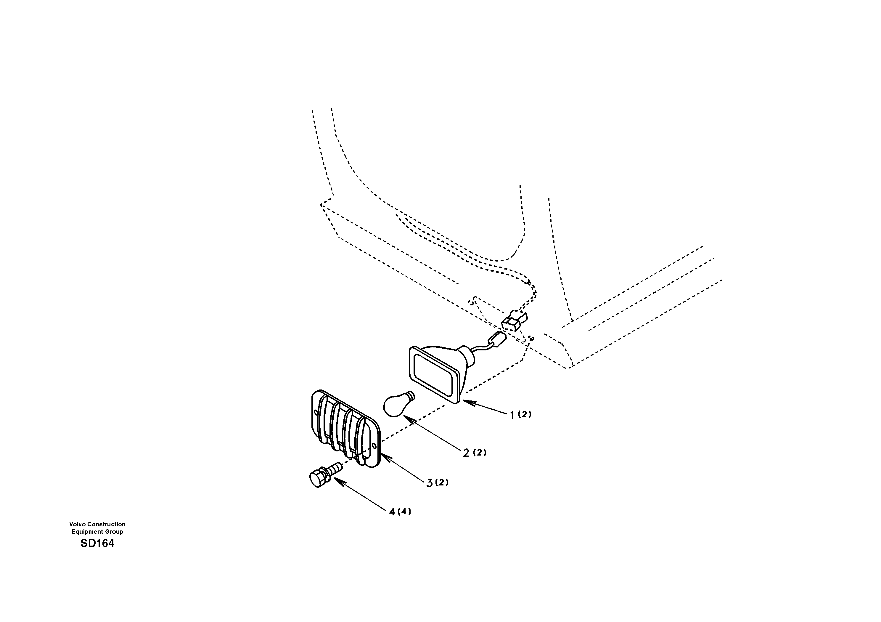 Схема запчастей Volvo EC290 - 29439 Lighting, front 